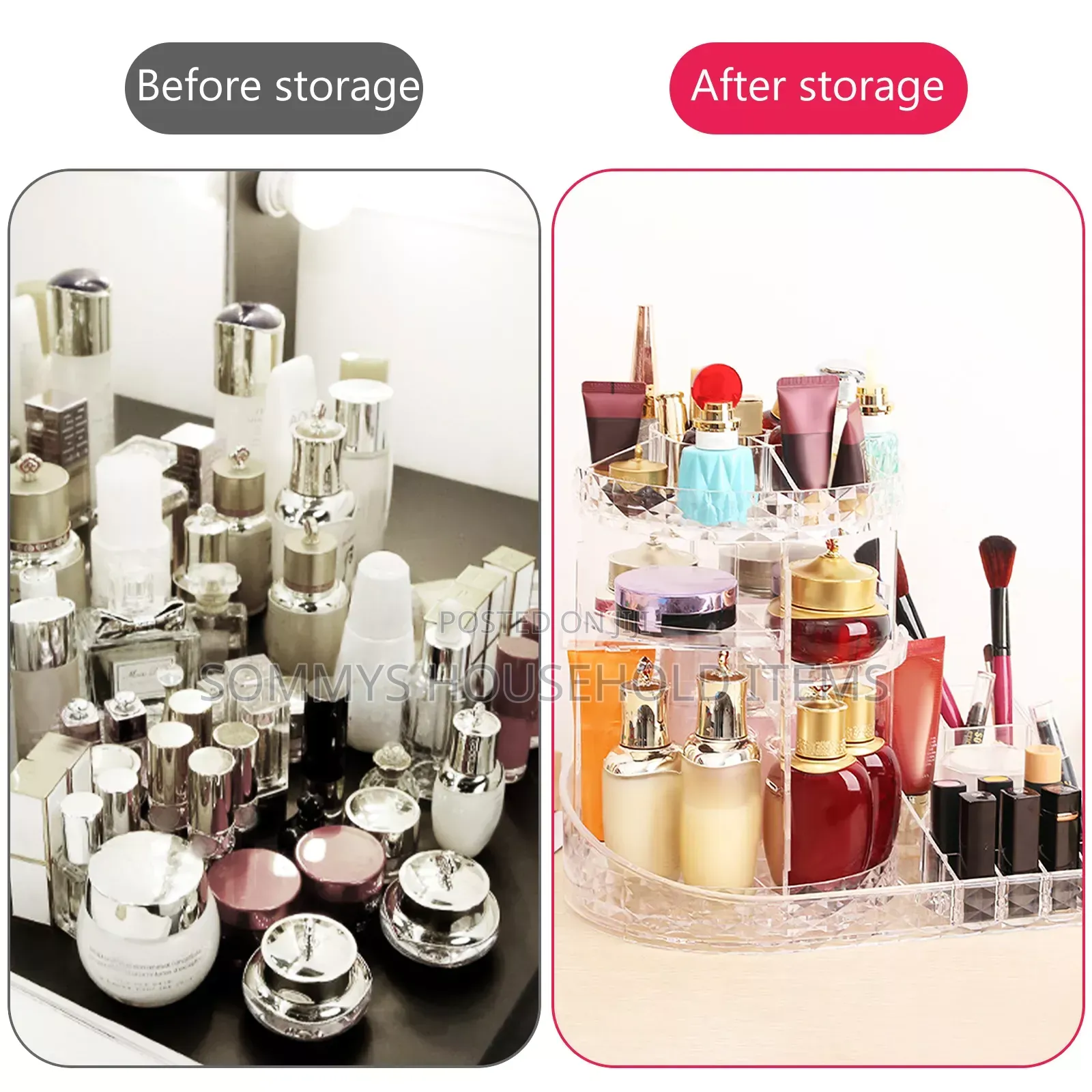 360 Rotating Makeup Organizer With Extension