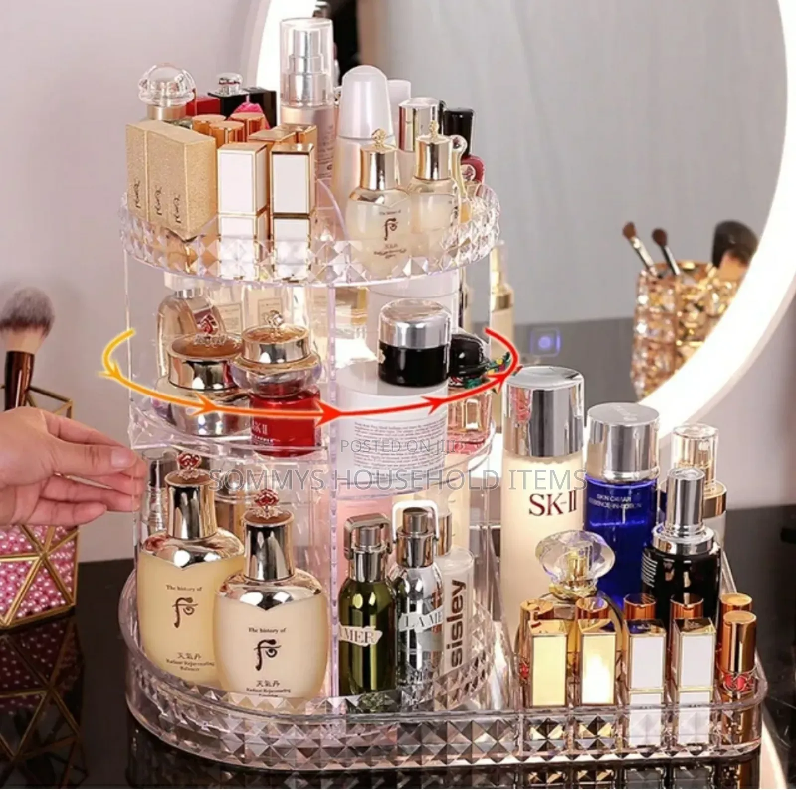 360 Rotating Makeup Organizer With Extension