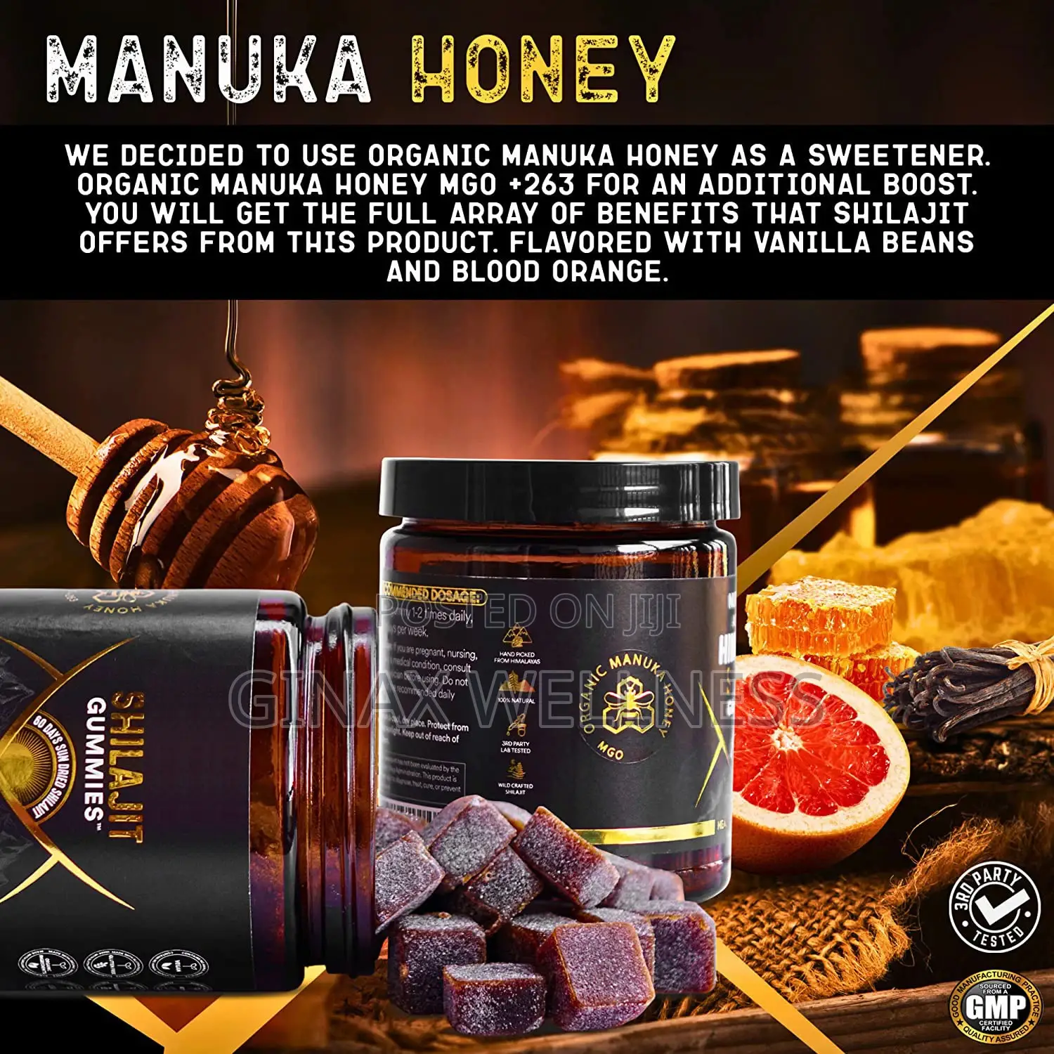 Authentic Himalayan Shilajit Gummies With Manuka Honey
