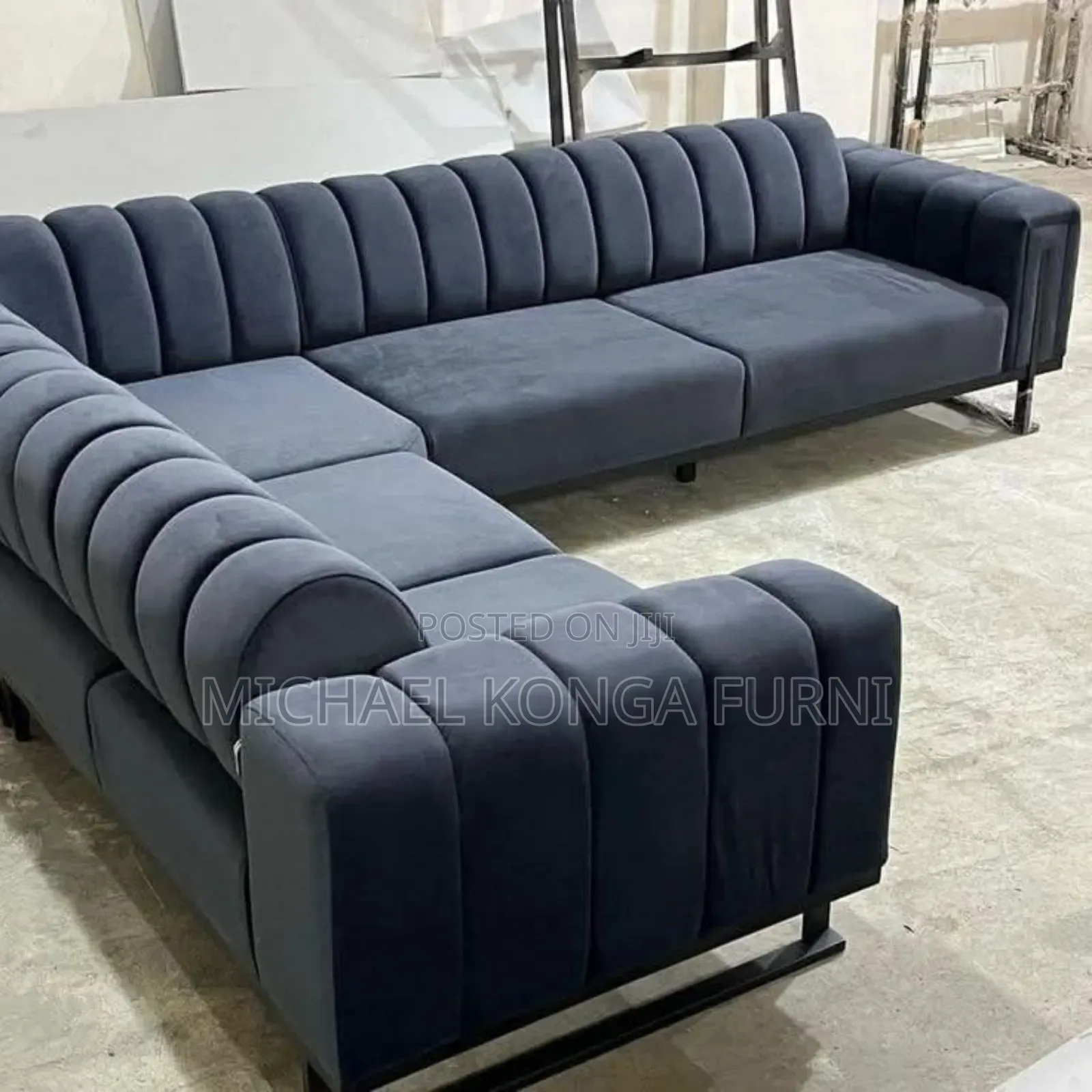 Lined L Shape Sofa