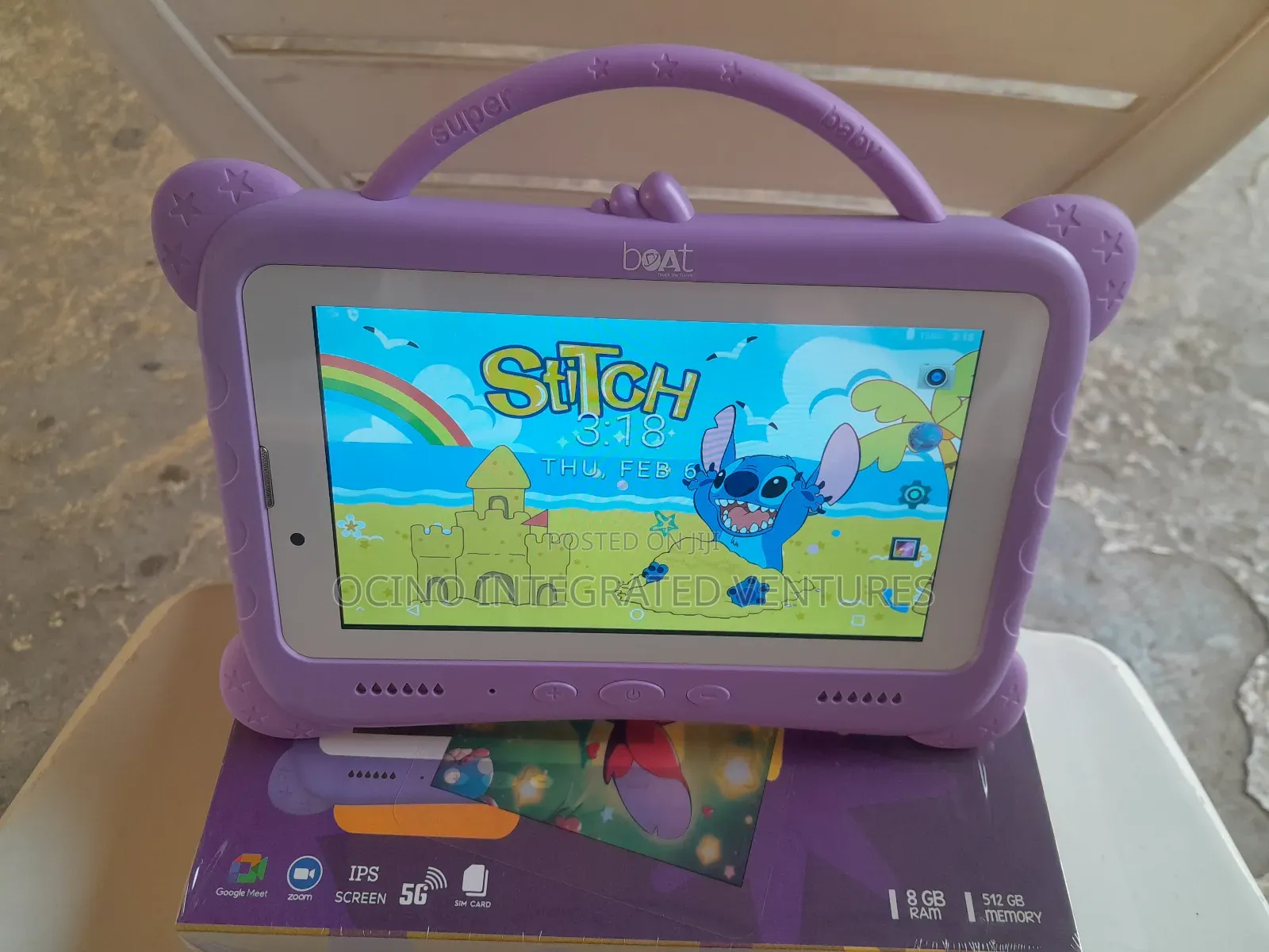 8+512gb Unbreakable Screen Sim Enabled Kids Tablet