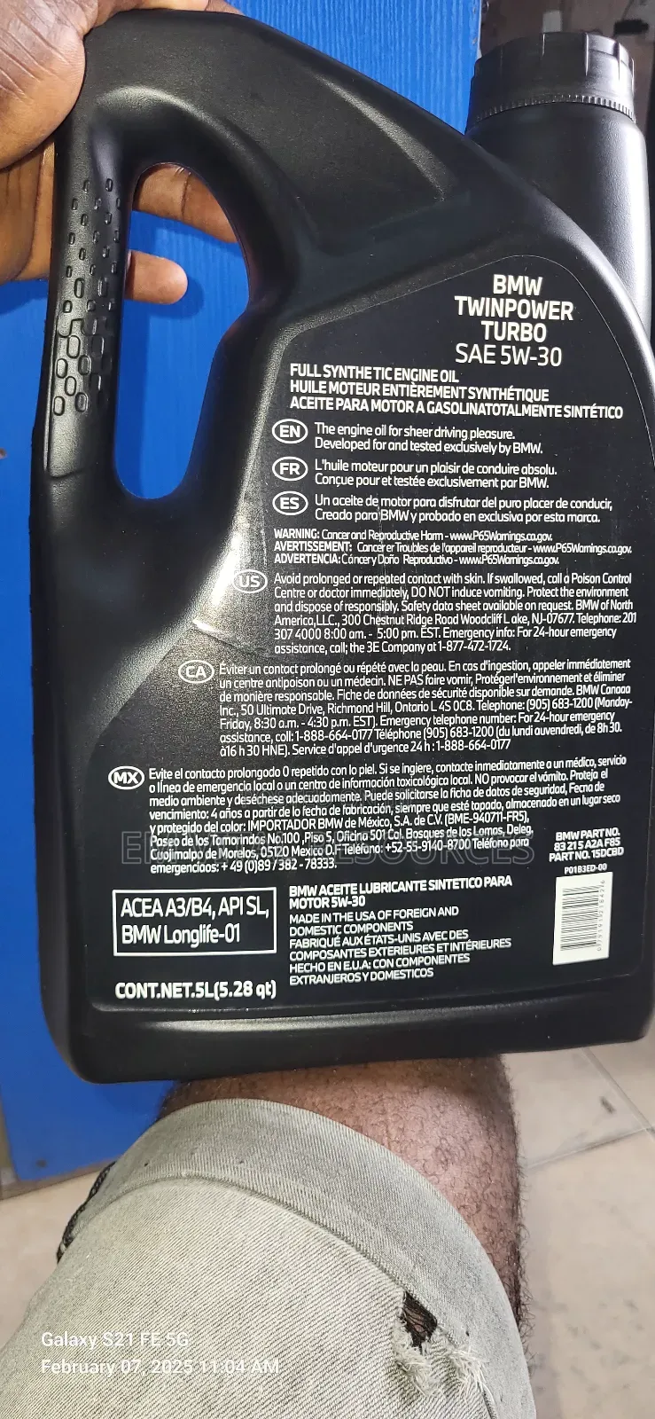 Original BMW Twin Turbo Engine Oil