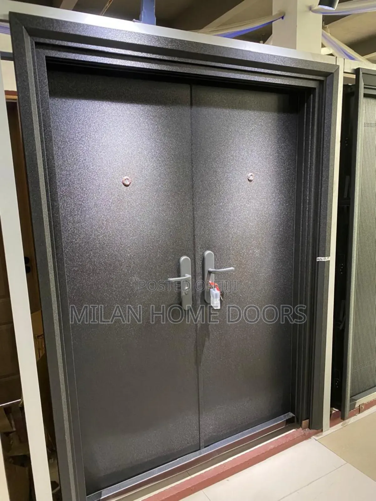 Plain Gray 2.1m by 1.5m Steel Security Door