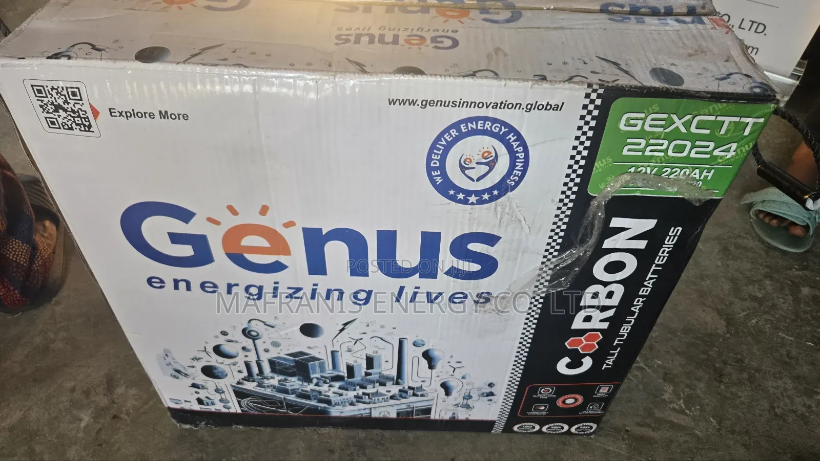 Genus Carbon 220amp Tubular Battery