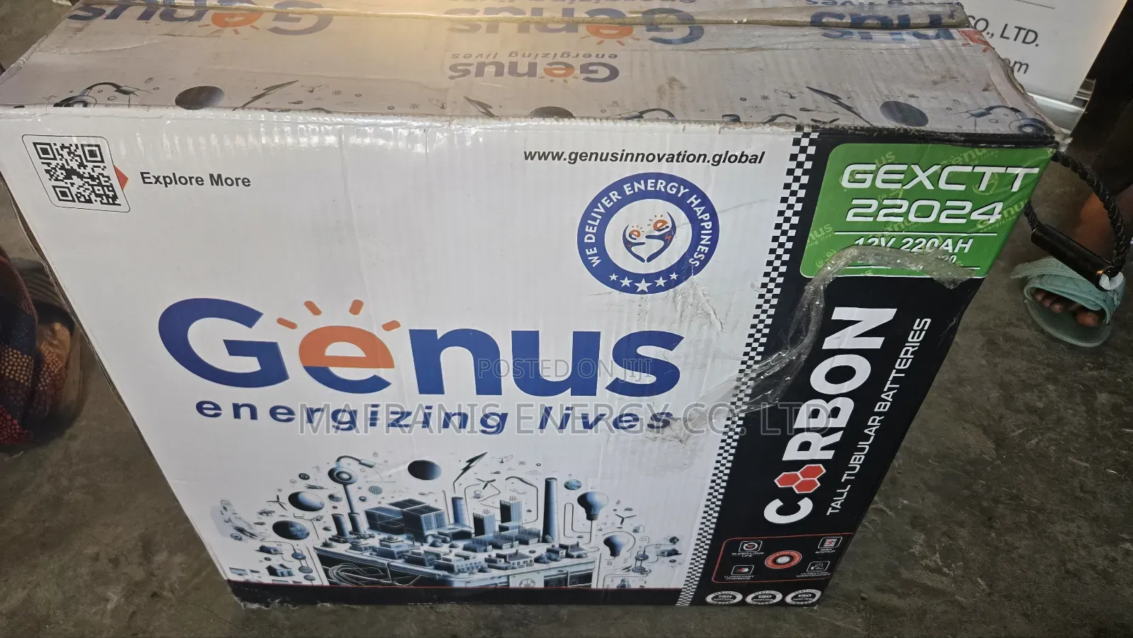 Genus Carbon 220amp Tubular Battery