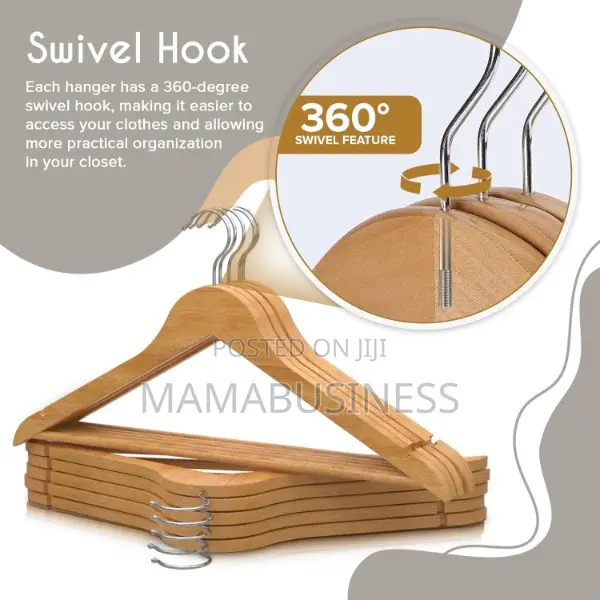 Wooden Cloth Hangers - Pack of 10