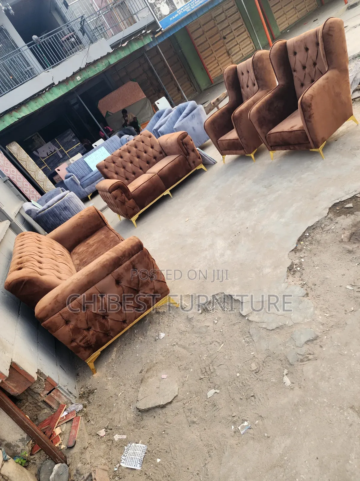 Padded Complete Set of Sofa Chair