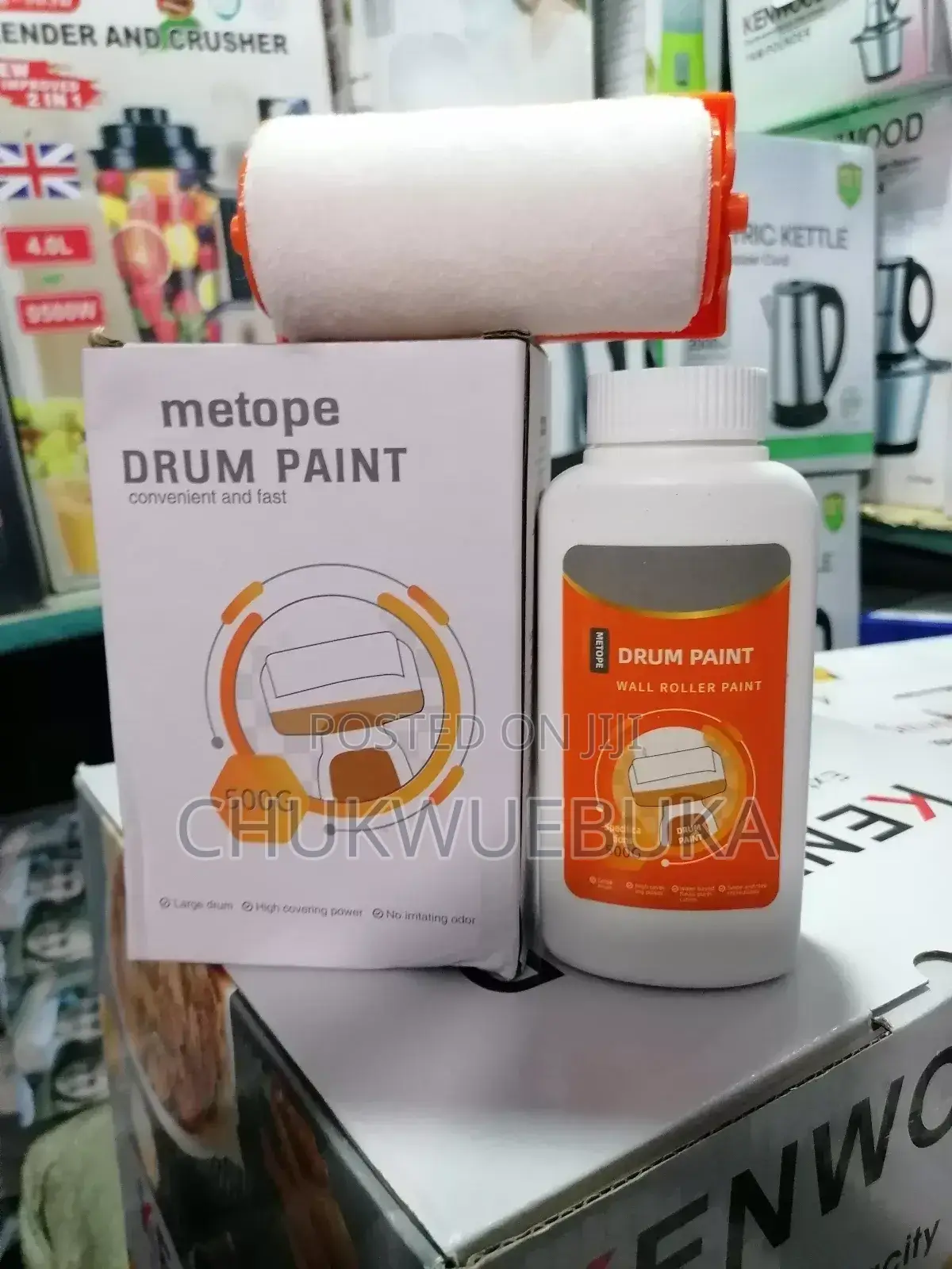 Metope Drum Paint With Brush and Sam Paper