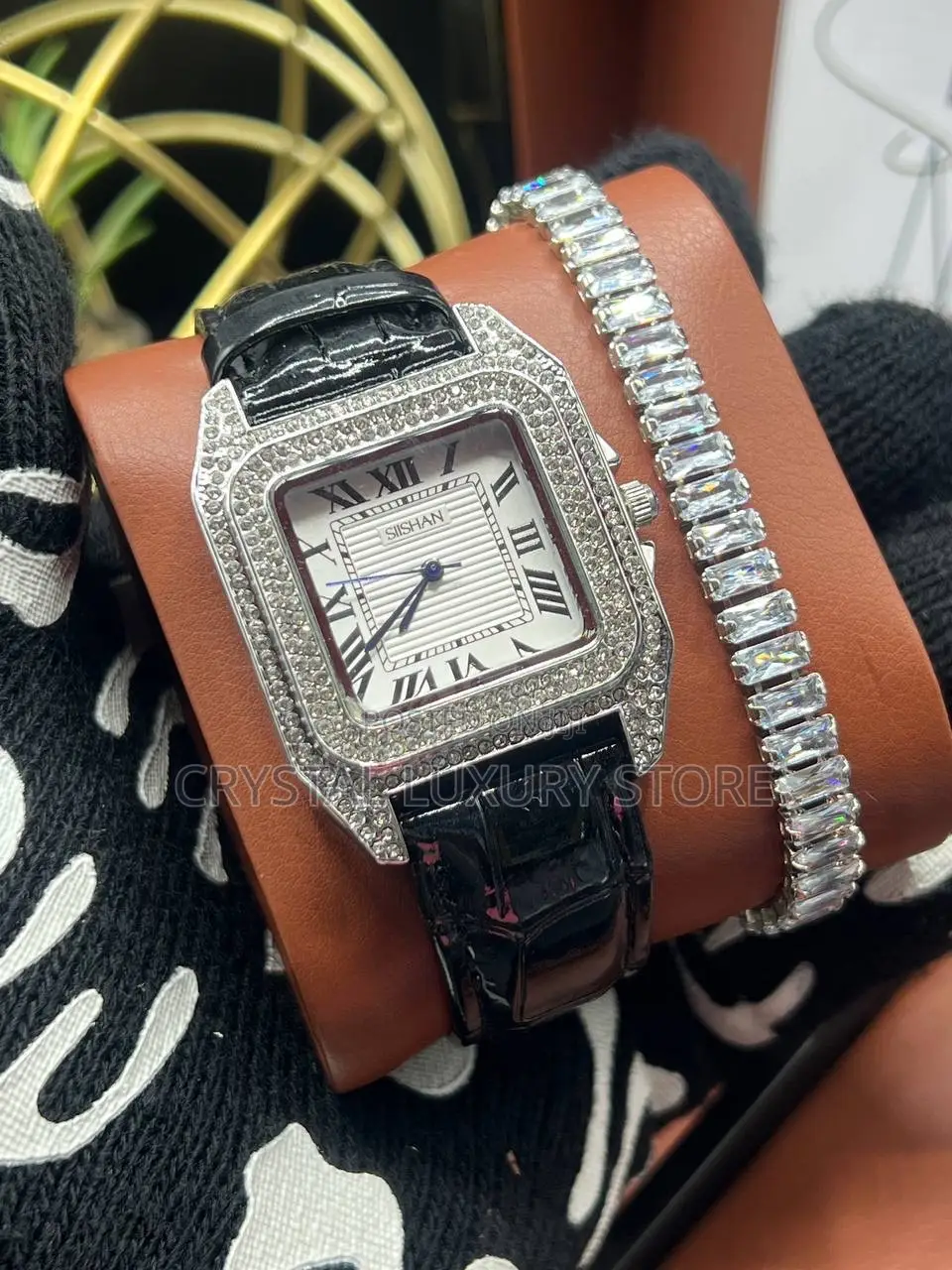 Cartier Quality Men Genuine Leather Wristwatch