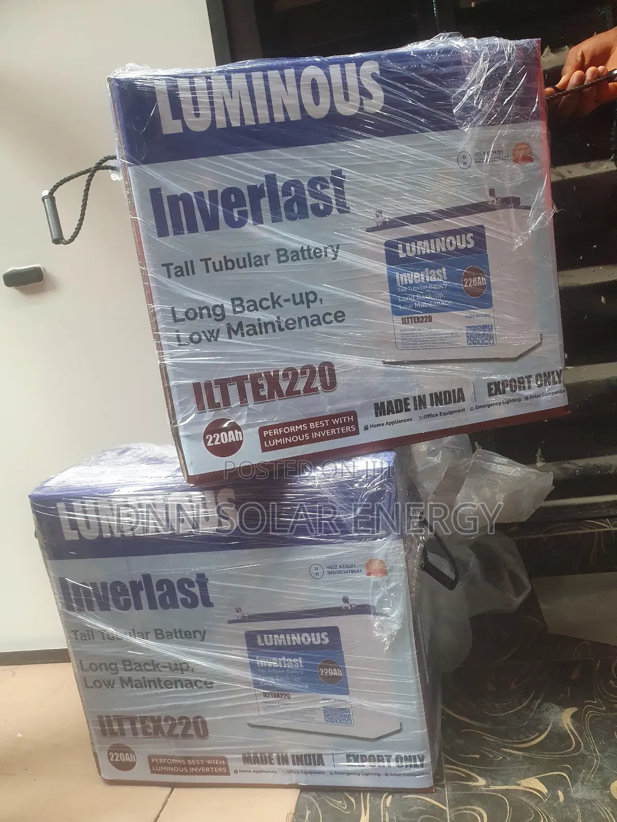 Luminous Inverlast Tubular Batteries 220ah 12v