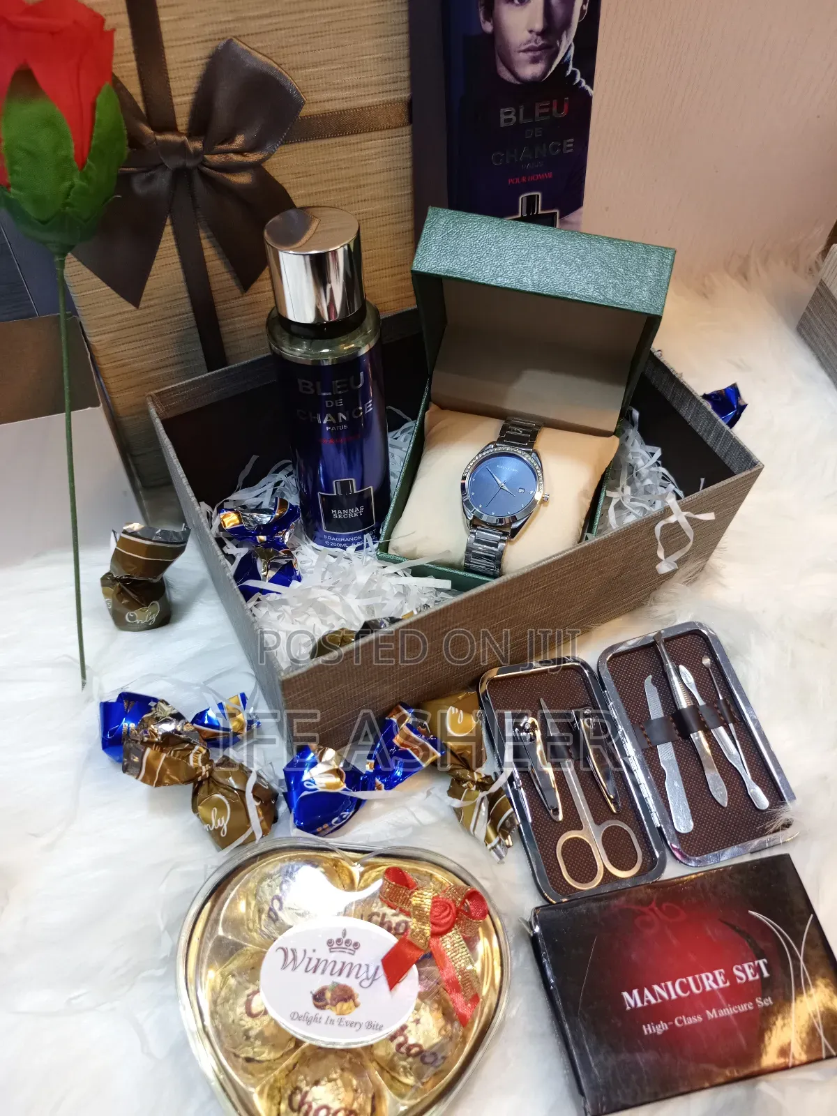 Men's Lover's Package With a Chain Watch