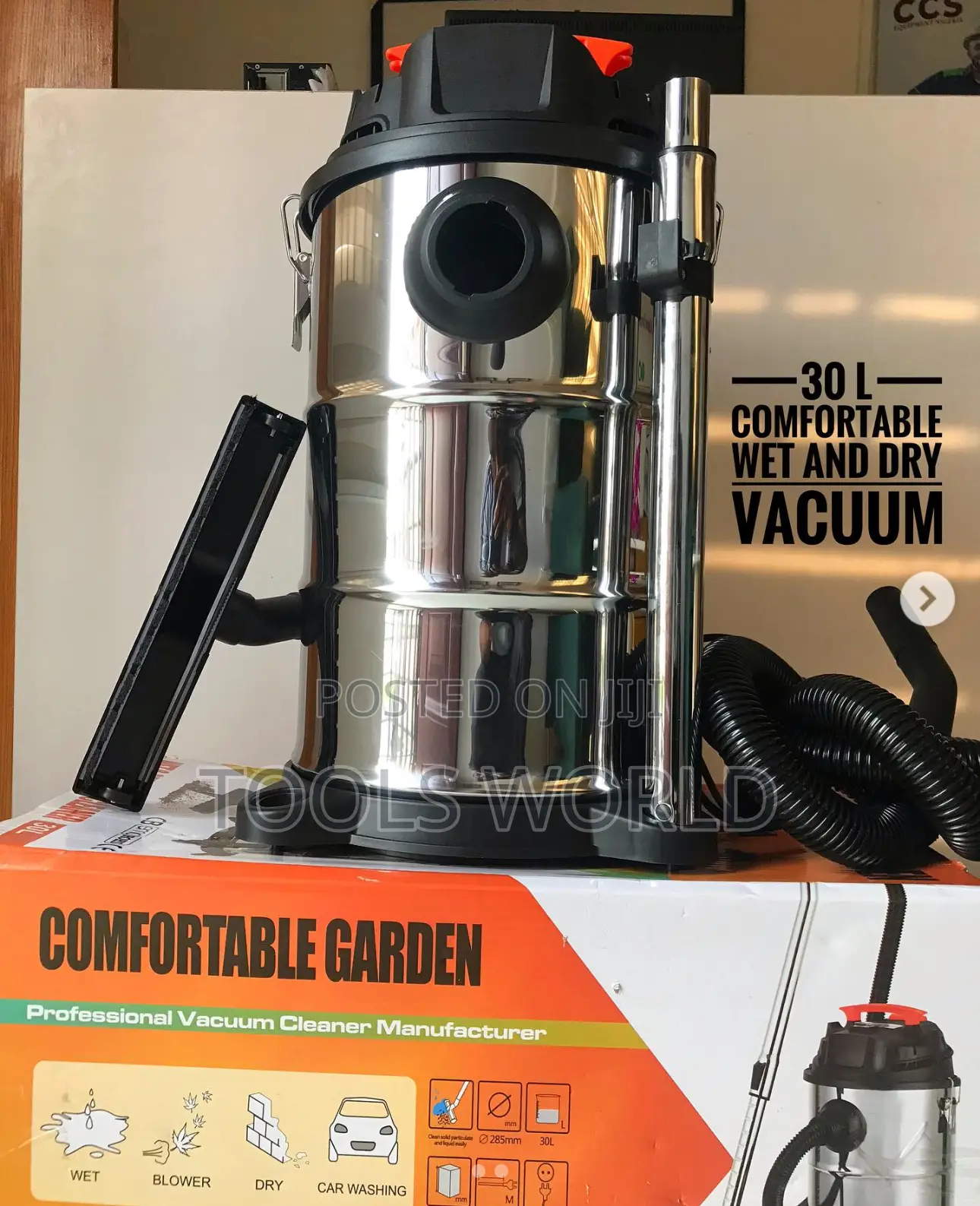 Comfortable Garden Industrial Wet and Dry Vacuum Cleaner 30L