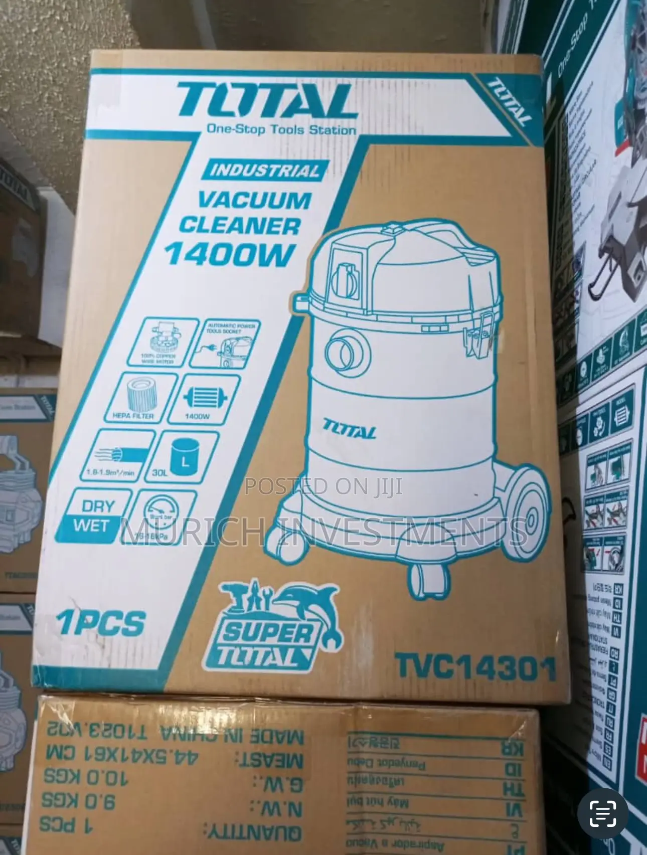 Total Vacuum Cleaner Wet Dry 1400W - TVC14301