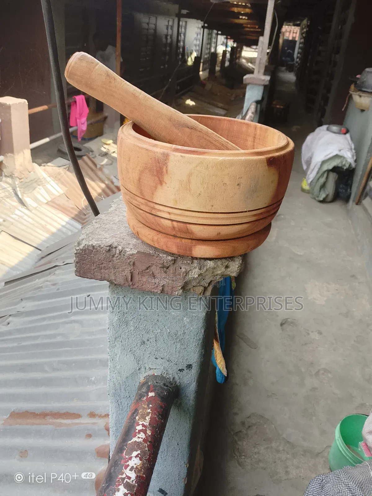 Wooden Portable Mortar and Pestle