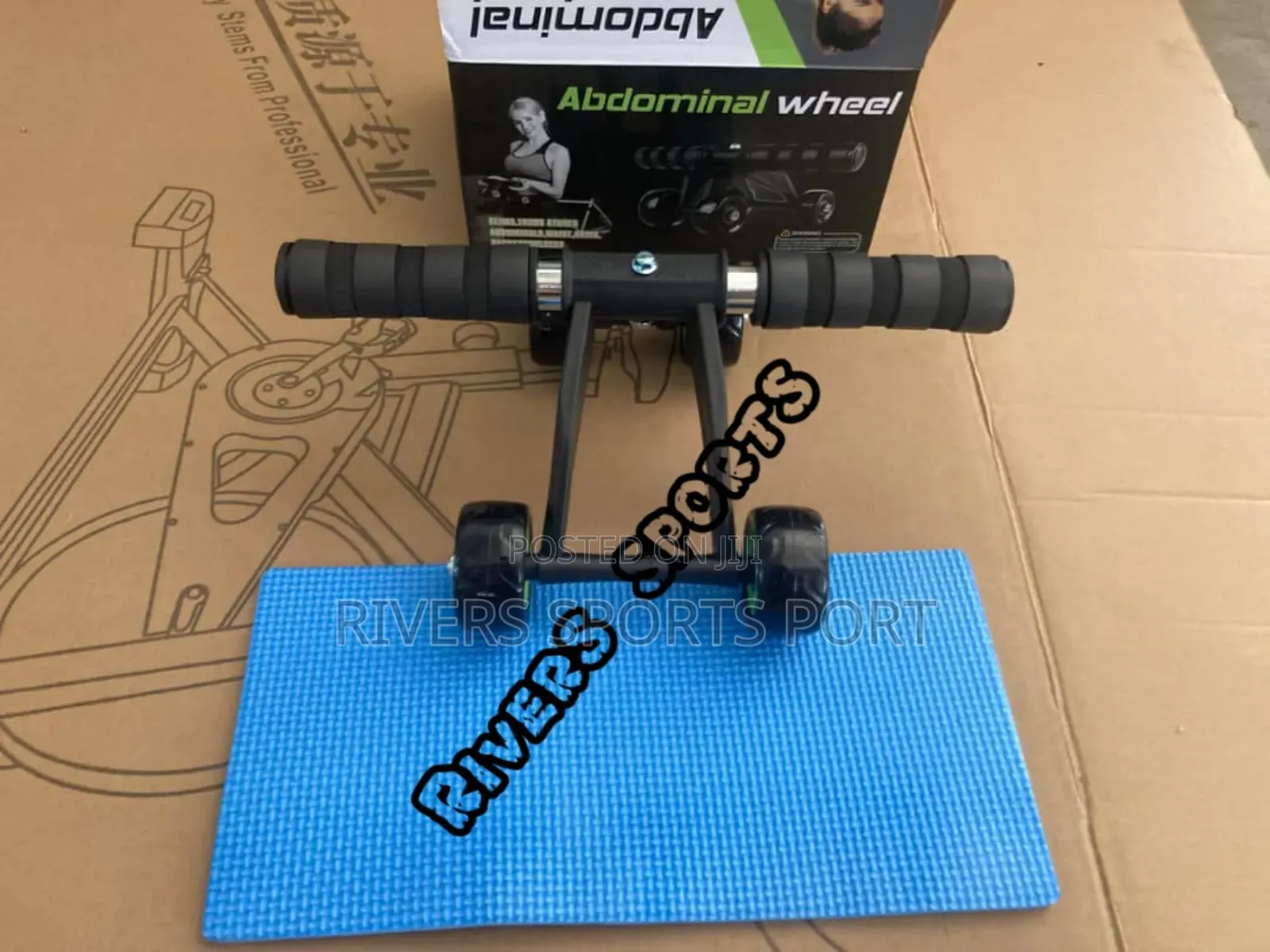4 Wheel Abdominal Power Roller Wheel WITH KNEE PAD