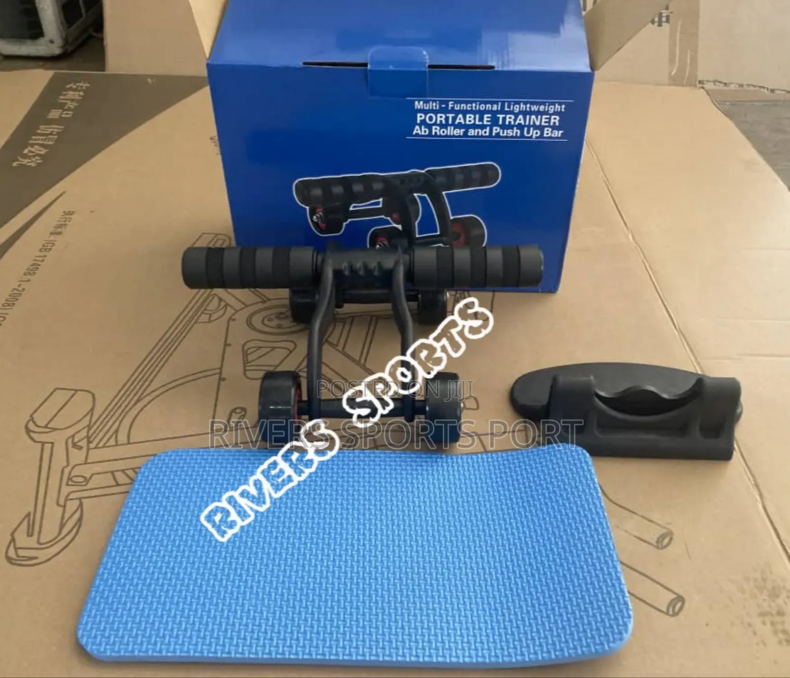 4 Wheel Abdominal Power Roller Wheel WITH KNEE PAD