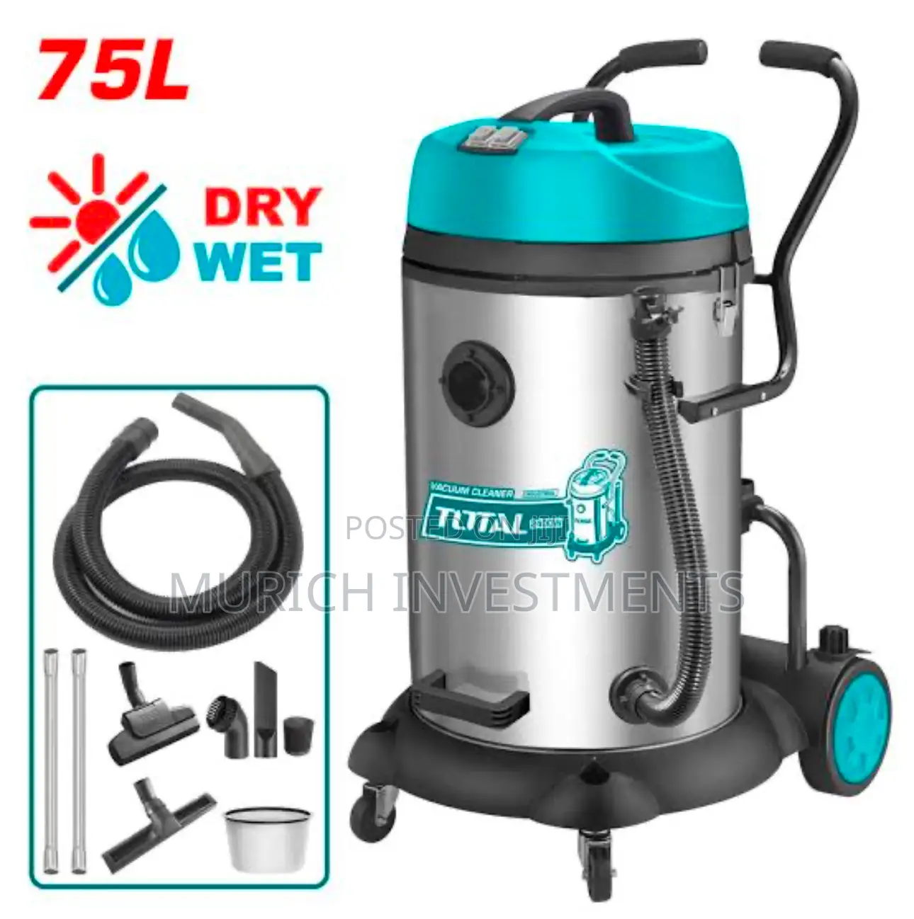 Total – Tvc24751 Vacuum Cleaner Wet-Dry 2400W