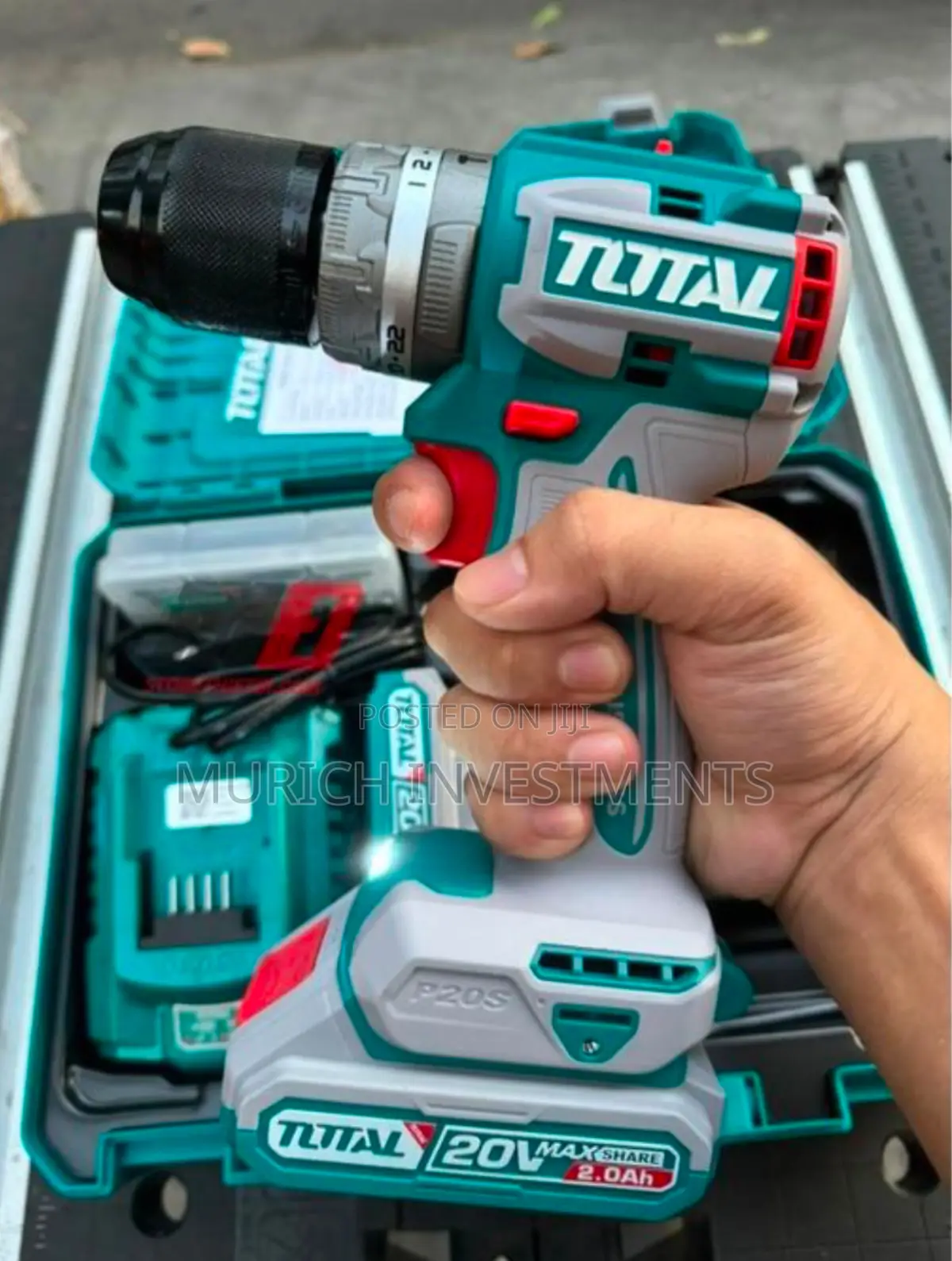 TOTAL Li-Ion Compact Brushless Impact Drill 55nm Metal Chuck