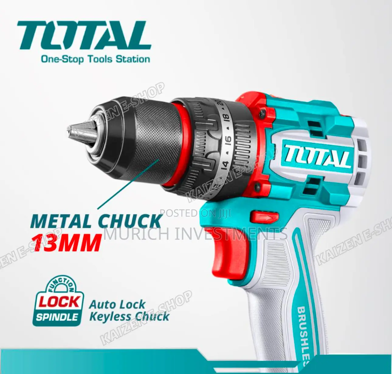 Total Li-Ion Compact Brushless Impact Drill 20V 55nm