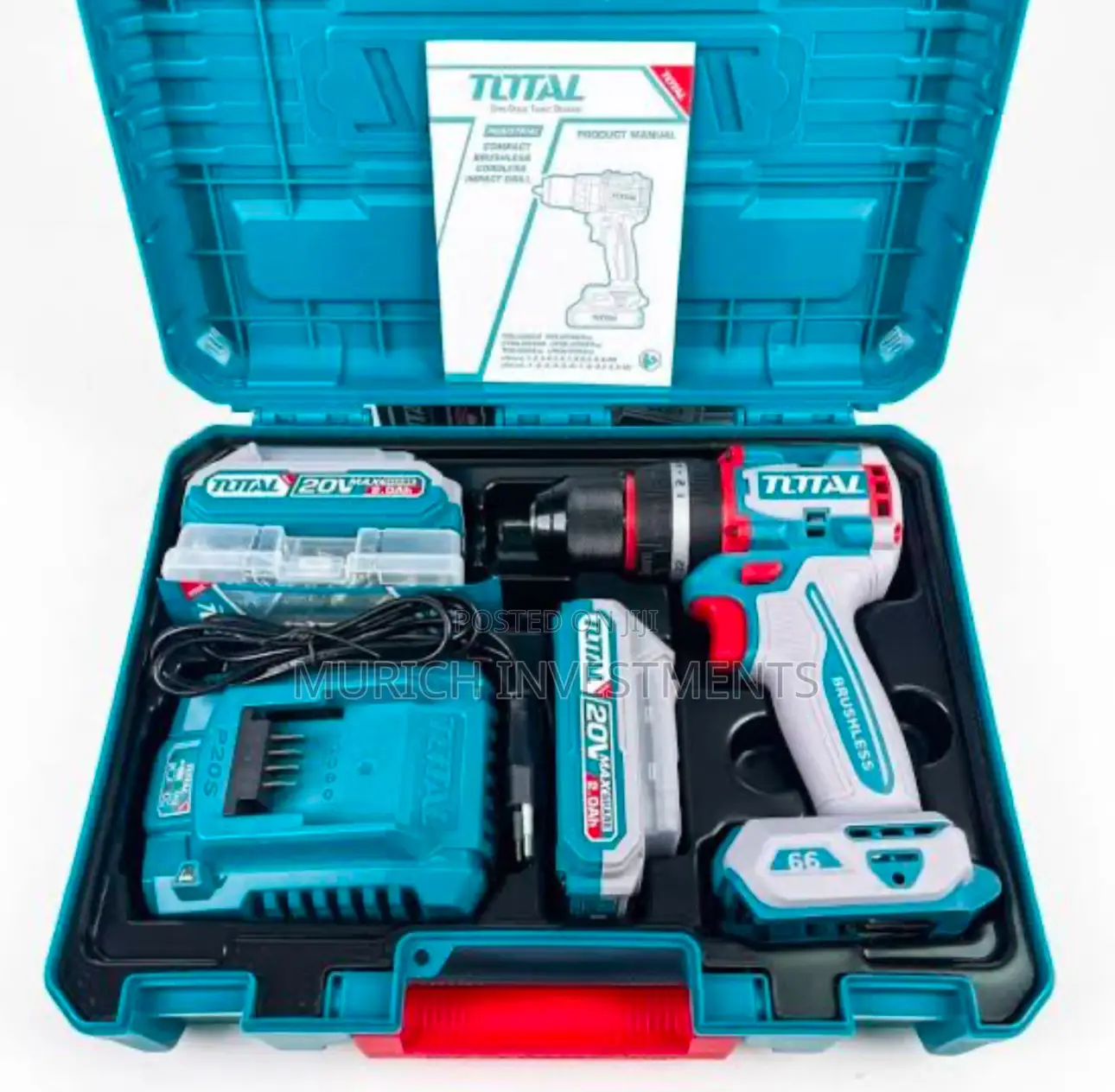 Total Li-Ion Compact Brushless Impact Drill 20V 55nm