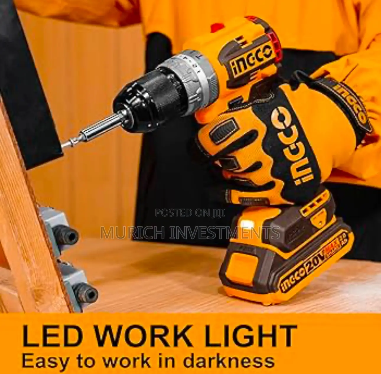 INGCO 20V Brushless Impact Drill With 2pcs Battery 55nm