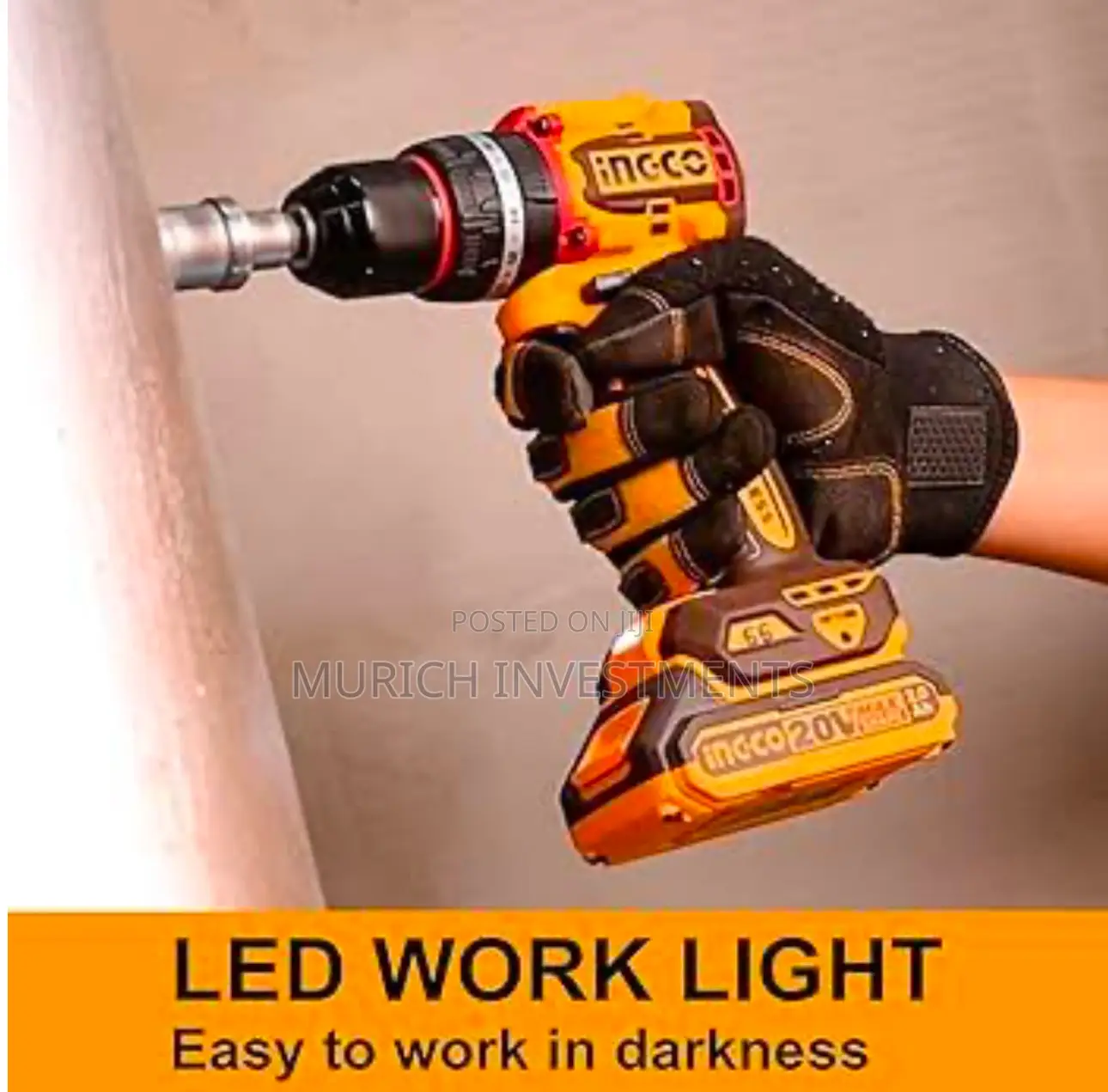 INGCO Compact Brushless Cordless Impact Drill CIDLI20558