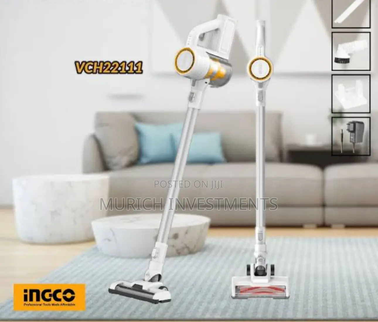 Ingco Cordless Vacuum Cleaner Multi Cyclone 140W 0.8L