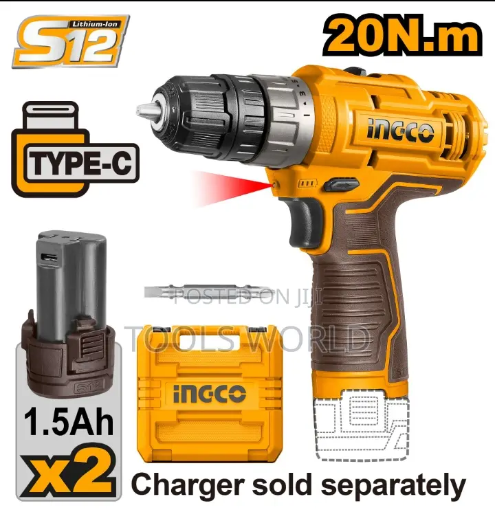 Ingco Cordless Drill 12V