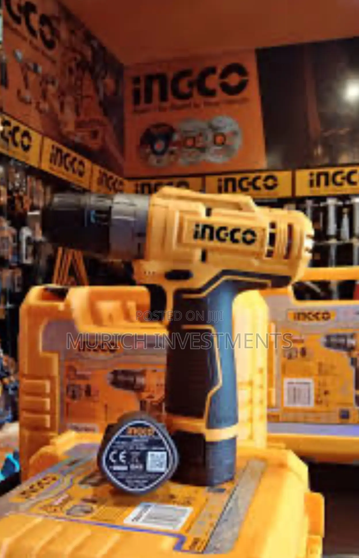 Ingco 12v Lithium Cordless Drill With 2 Pieces 1.5ah Battery