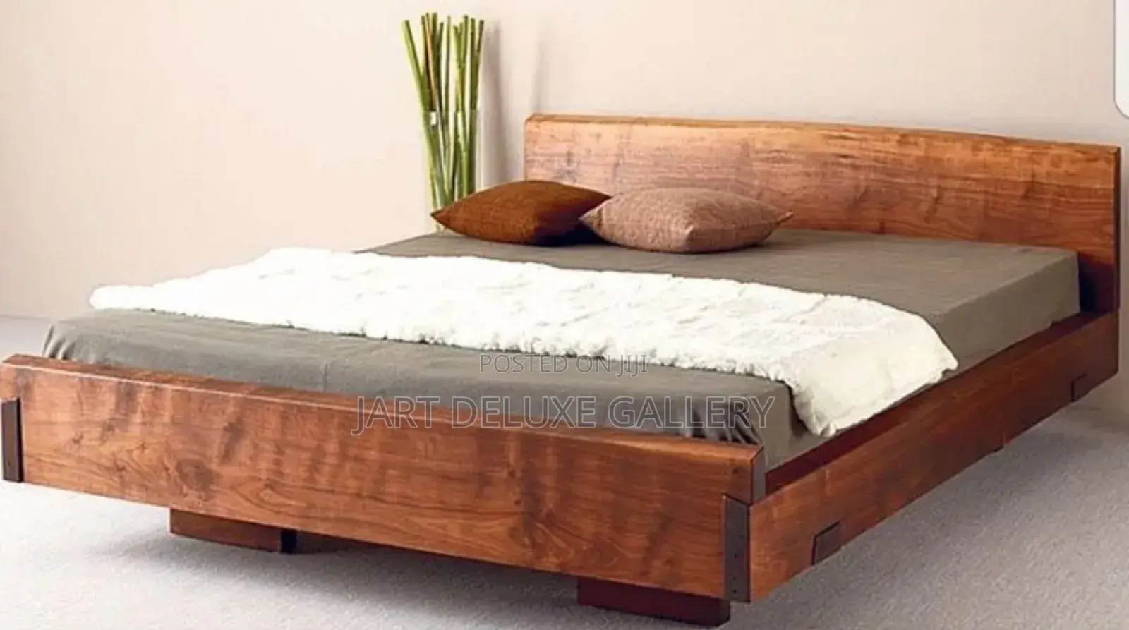 Stylish Natural Wooden Bed Frame