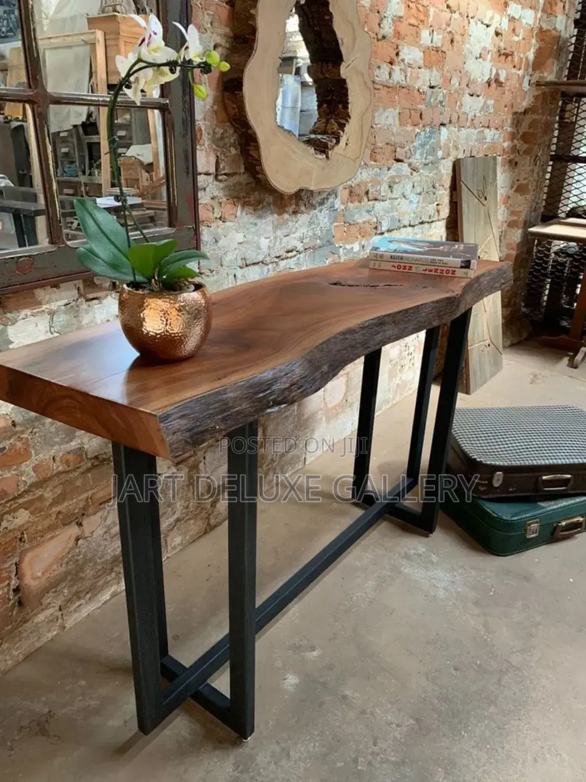 Rustic Natural Wooden Console