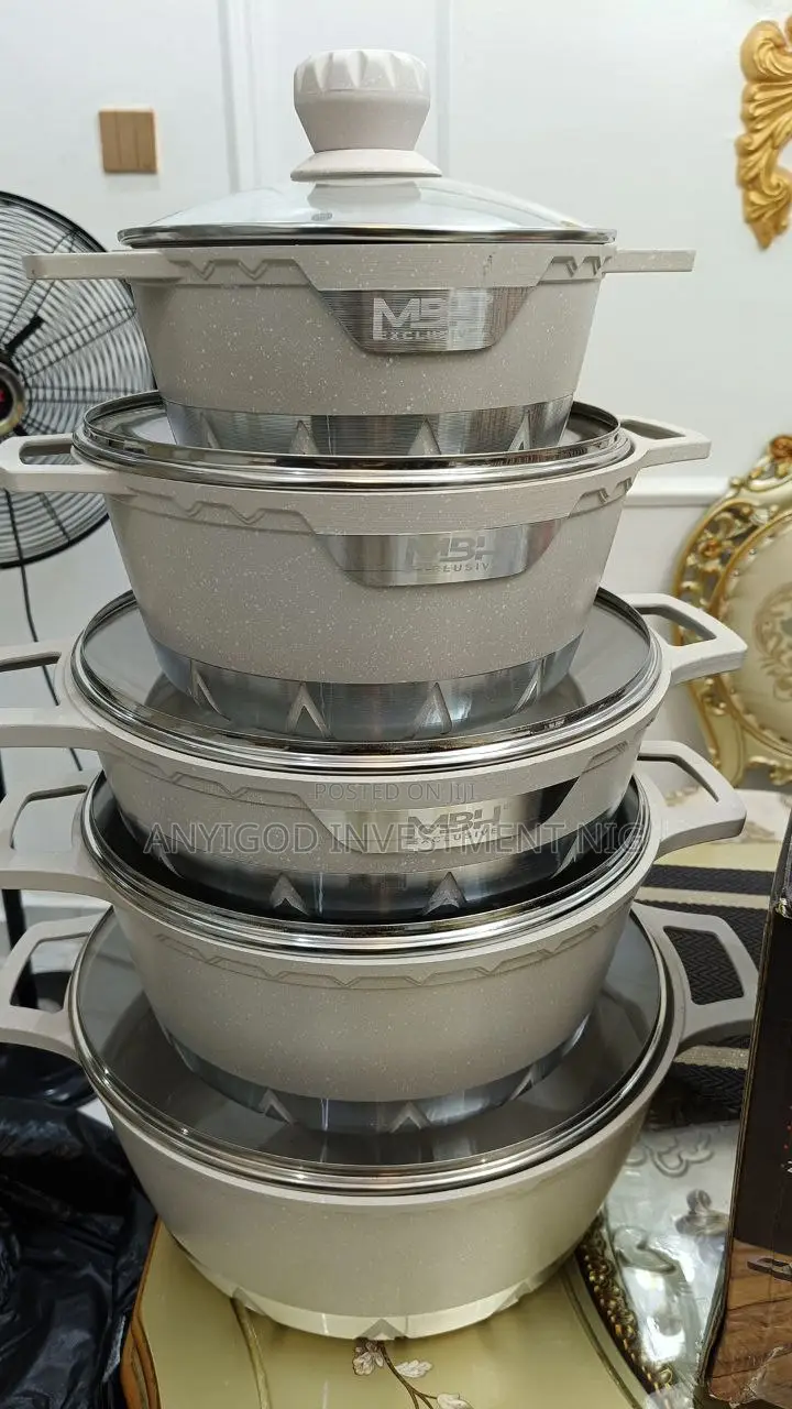 Granite Stock Cooking Pots 5sets