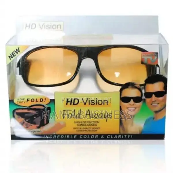 Hd Vision Wrap Around Fold Aways Night Driving Glasses