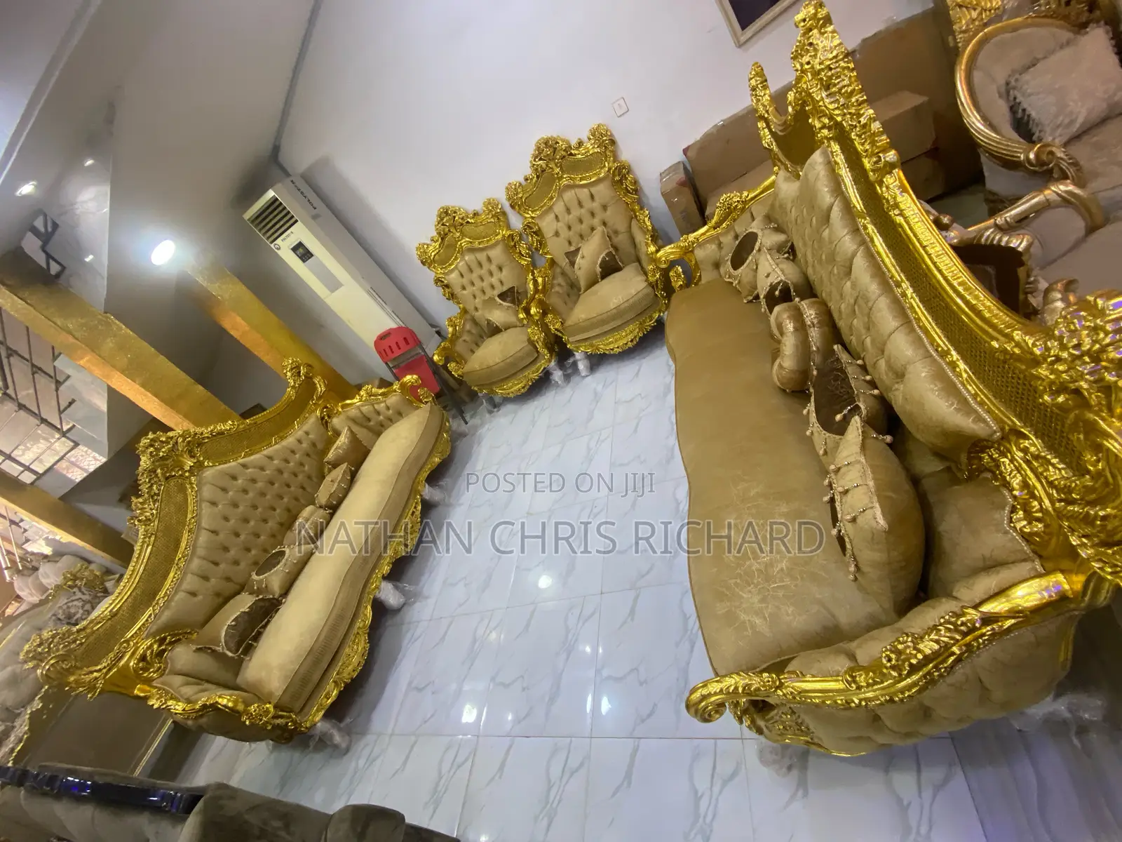 Champagne Gold Luxury Egyptian Sofa