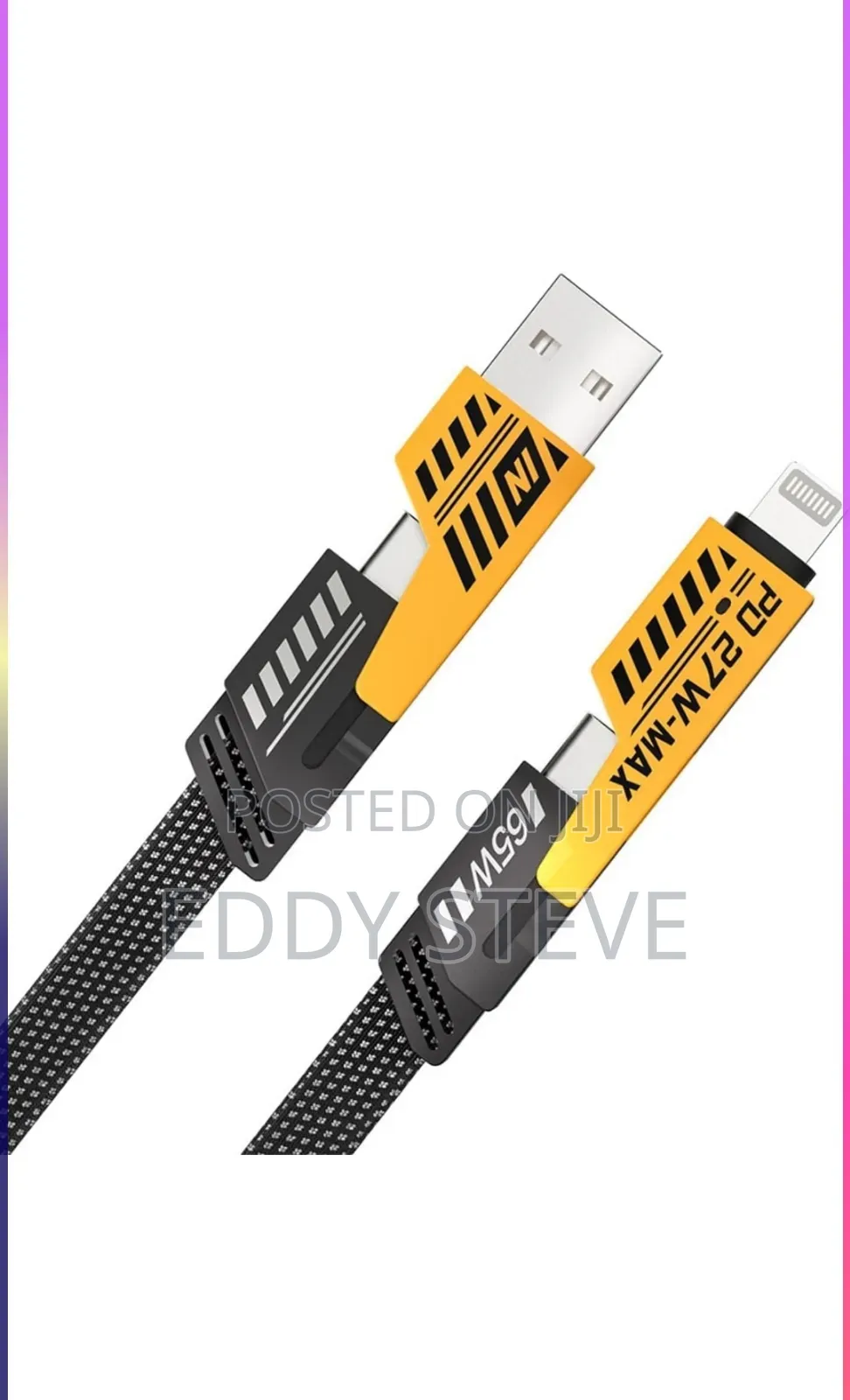 4-in-1 Light-Ning to USB C 27W,Type C to C 65w/ USB a 3.0