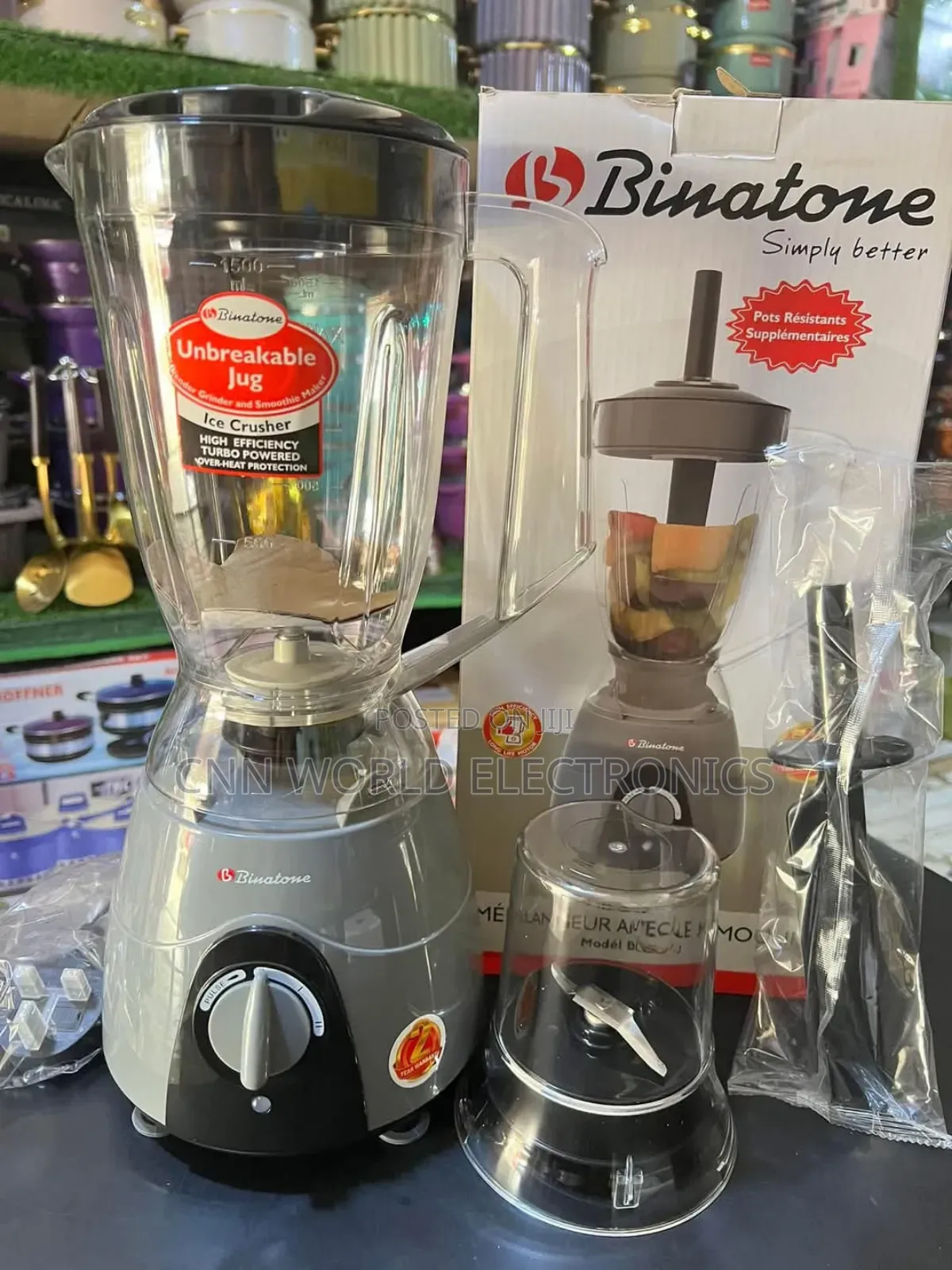 Quality Binatone (BLG-402MK2)1.5L Blender Unbreakable Jug