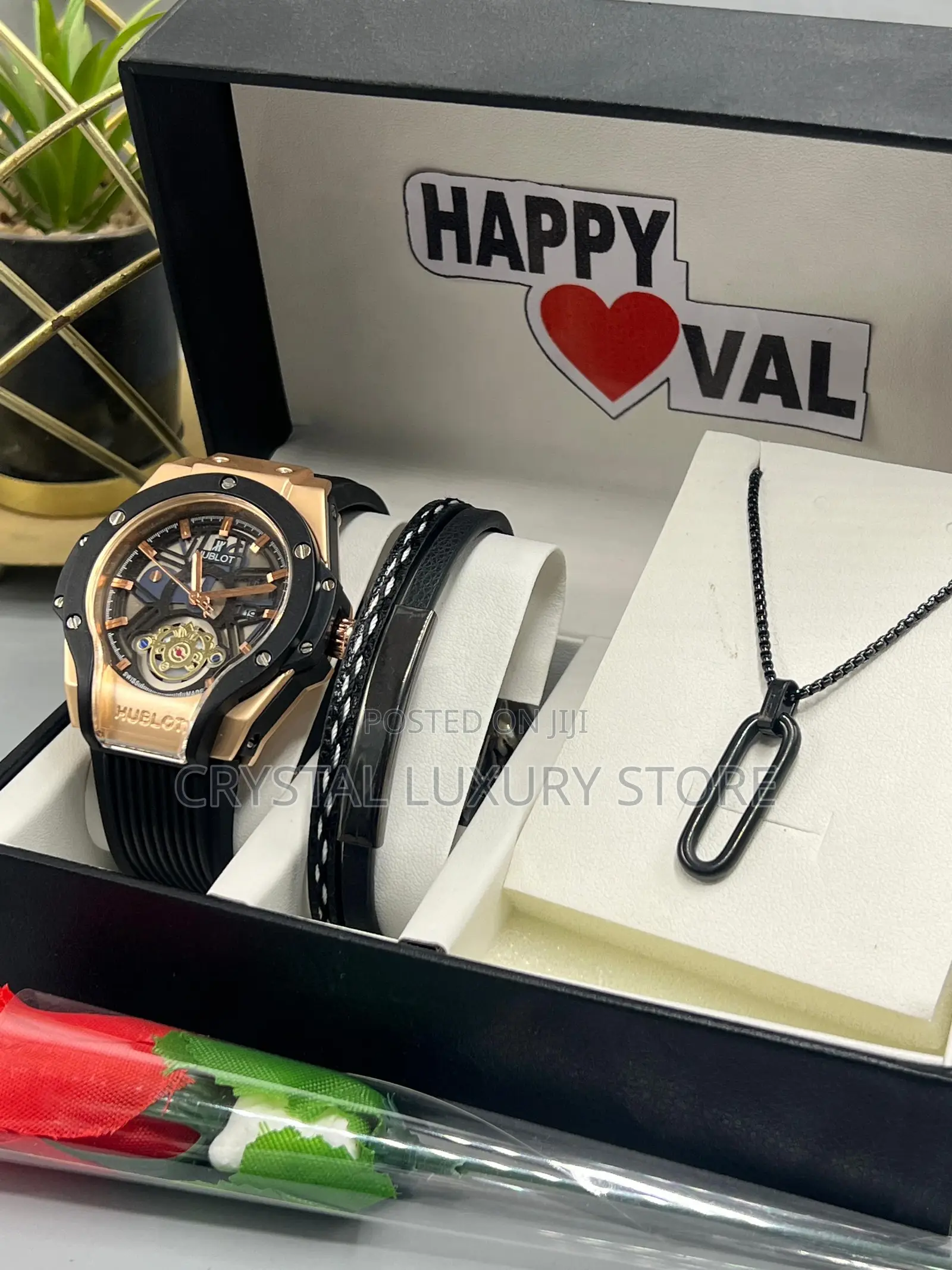 Hublot Quality Men Rubber Strap Wristwatch