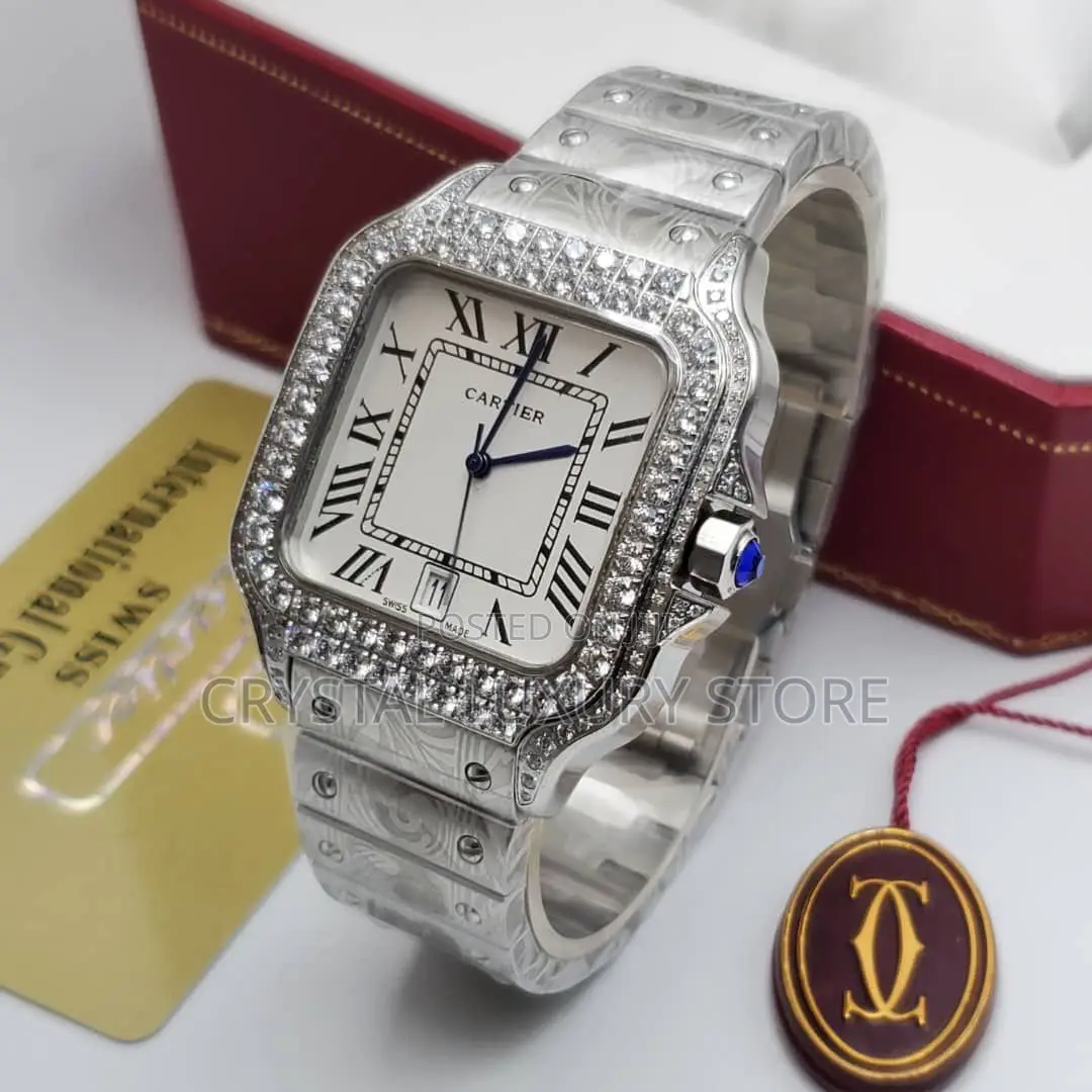 Cartier Quality Luxury Men Chain Strap Wristwatch