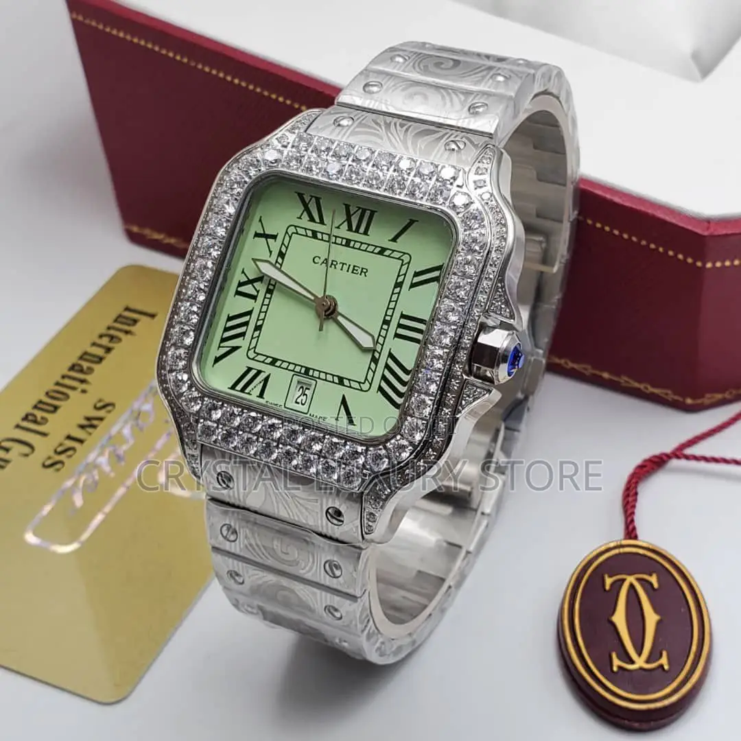 Cartier Quality Luxury Men Chain Strap Wristwatch