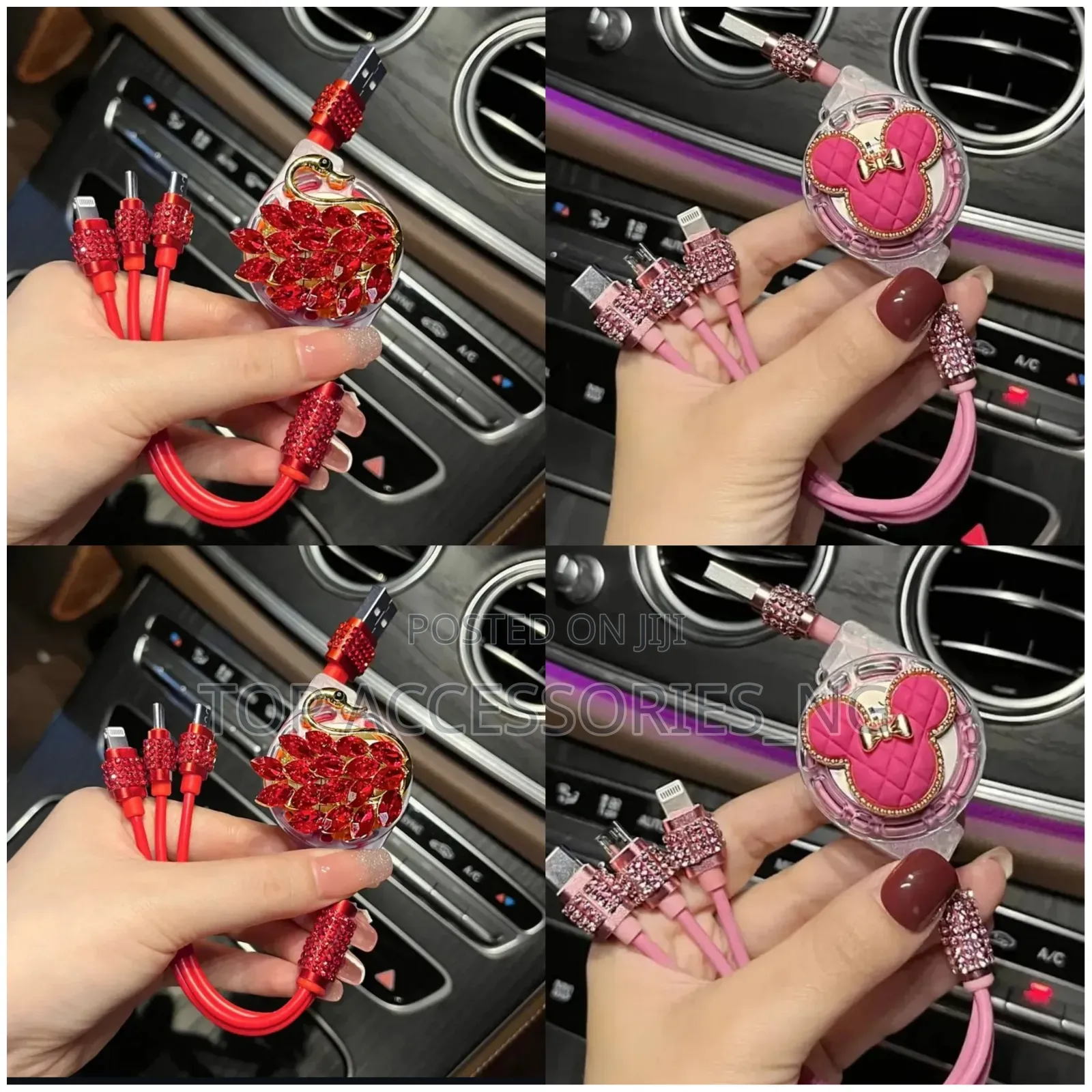 Glitter Multifunctional Car Charger
