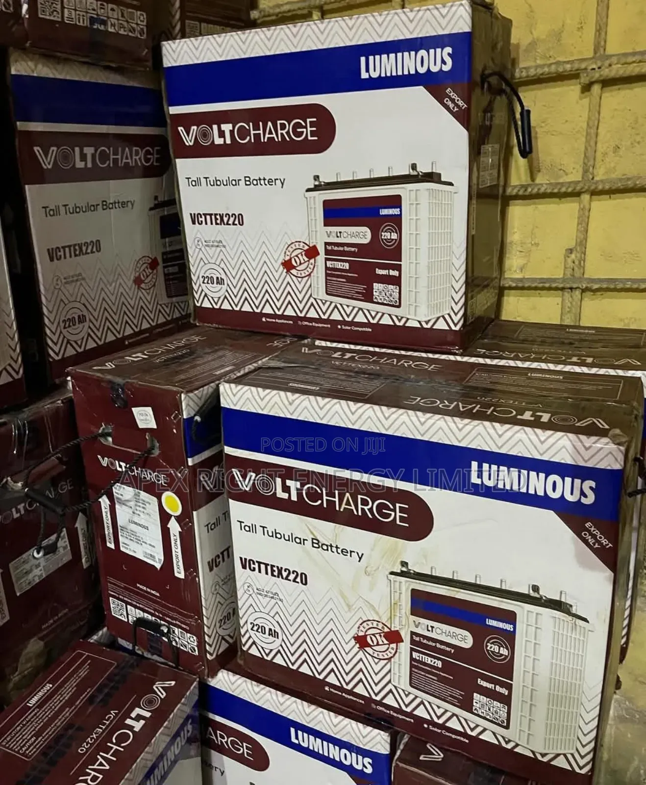 220ah Luminous Voltcharge 12v Tall Tubular