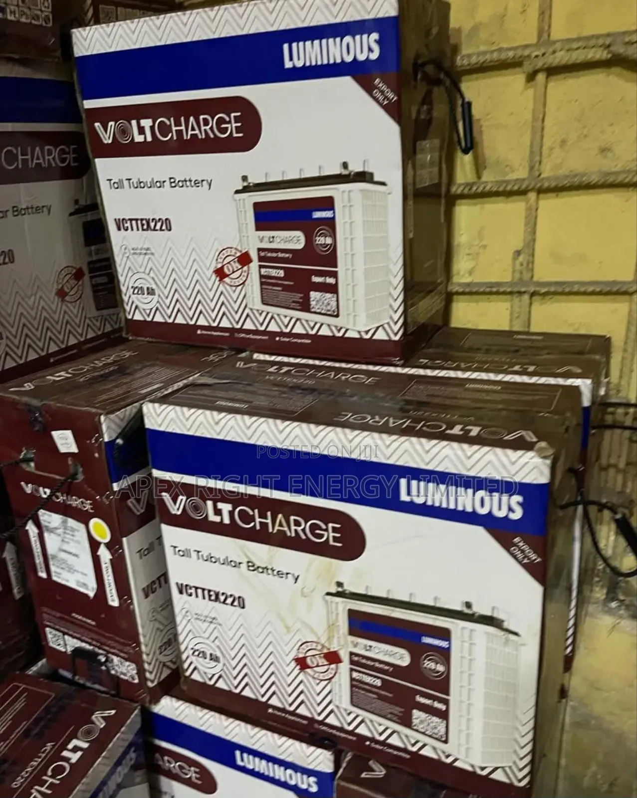 220ah Luminous Voltcharge 12v Tall Tubular Battery