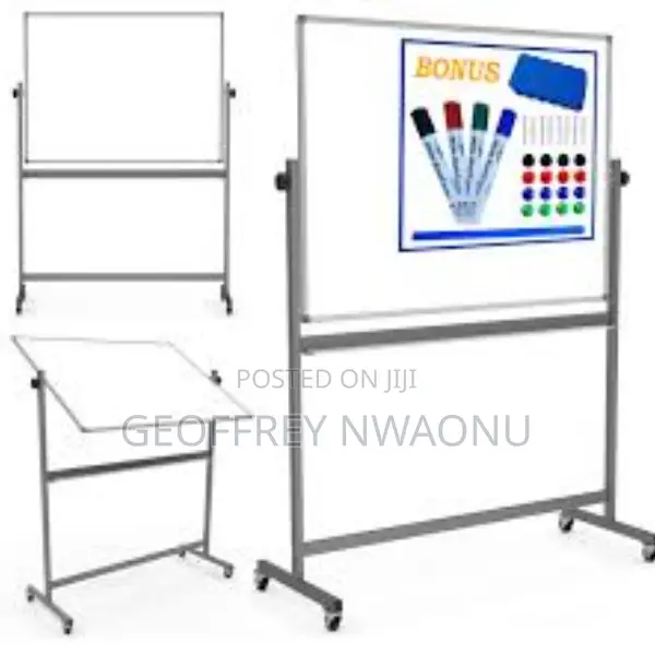 3x4 FTS Double-Sided Magnetic Whiteboard With Mobile Stand