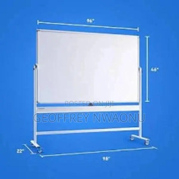 3x4 FTS Double-Sided Magnetic Whiteboard With Mobile Stand