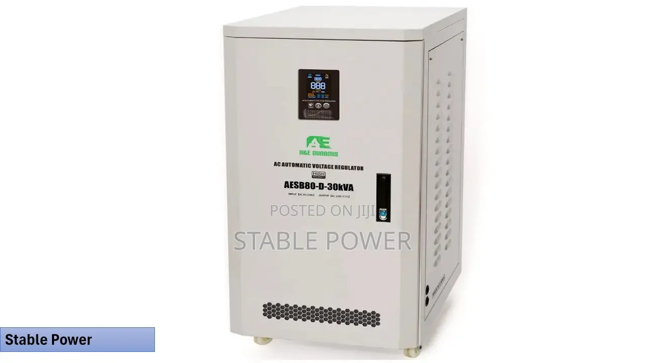 A&E 30kva Single-phase Servo Voltage Stabilizer (80v-250v)