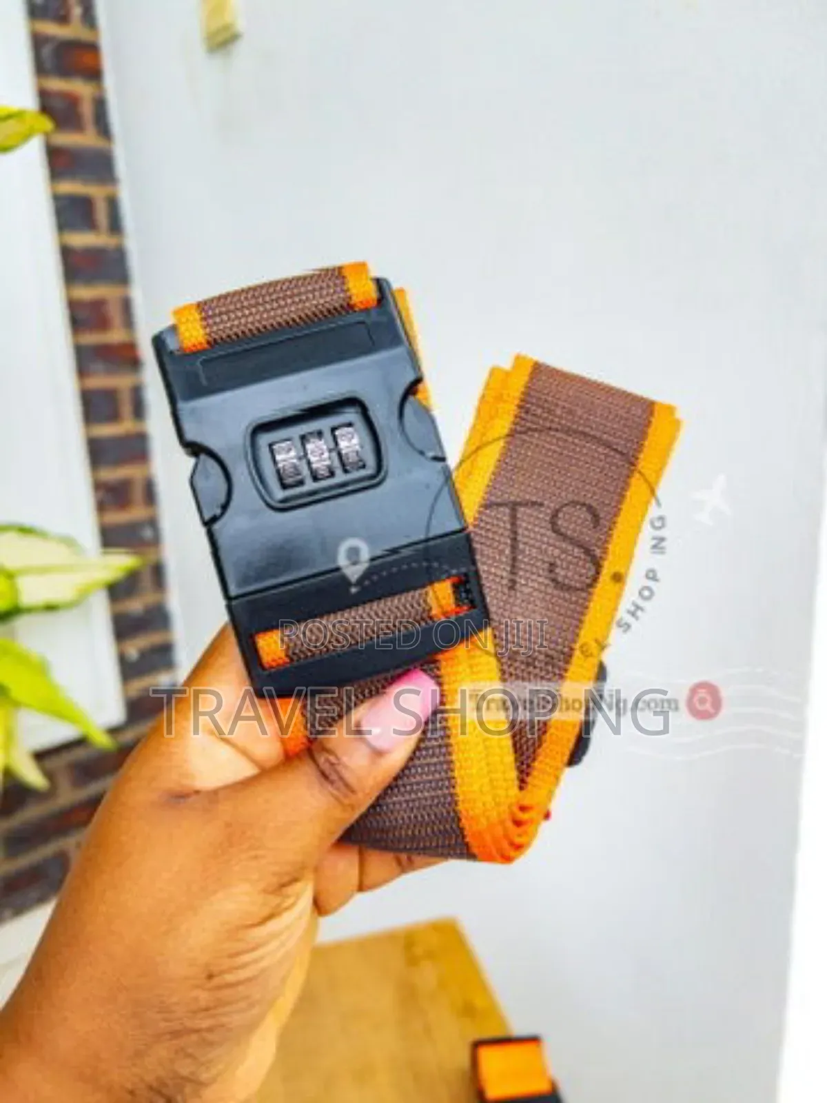 Luggage Belt With Combination Lock And Name Tag