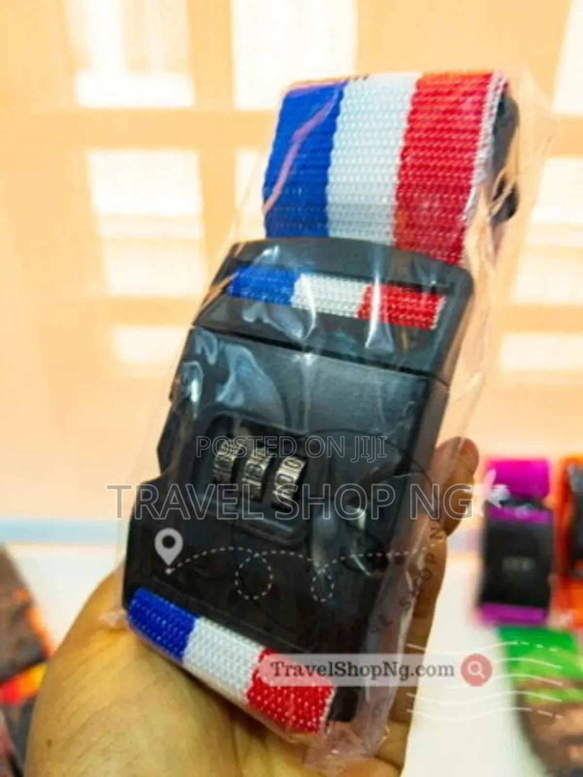 Luggage Belt With Combination Lock And Name Tag
