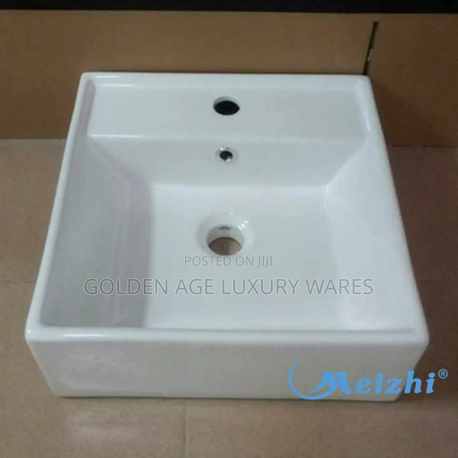 White Countertops Basin Square