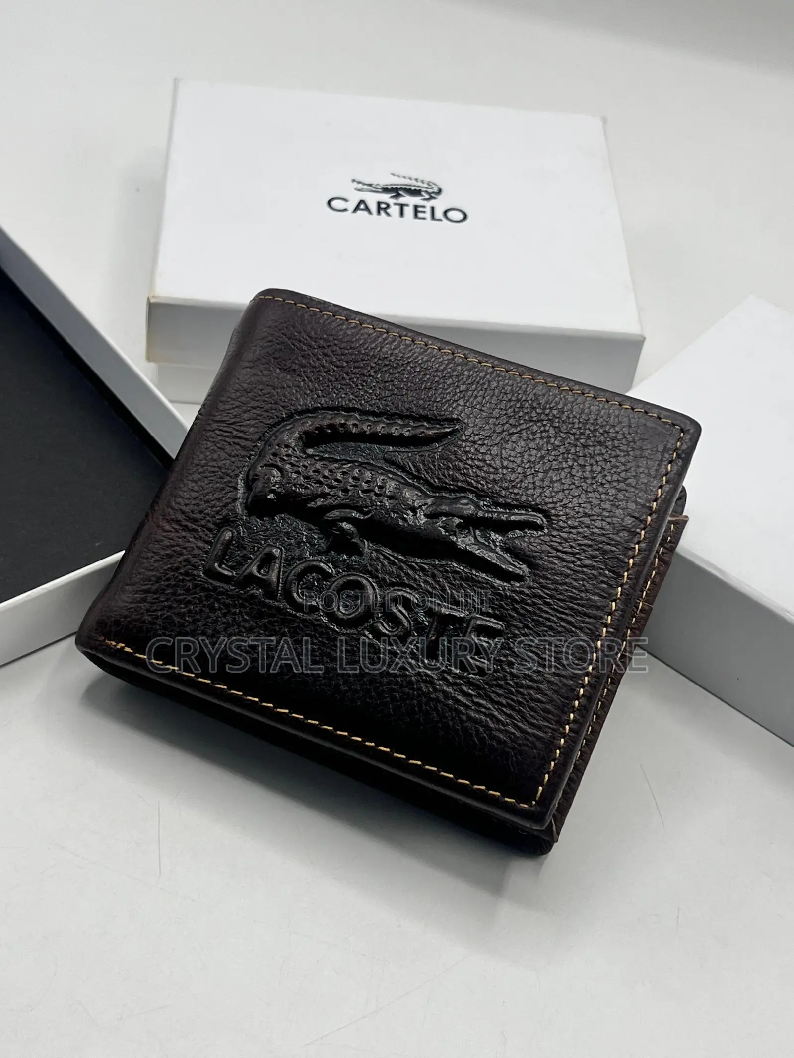 Lacoste Quality Luxury Men Genuine Leather Wallet