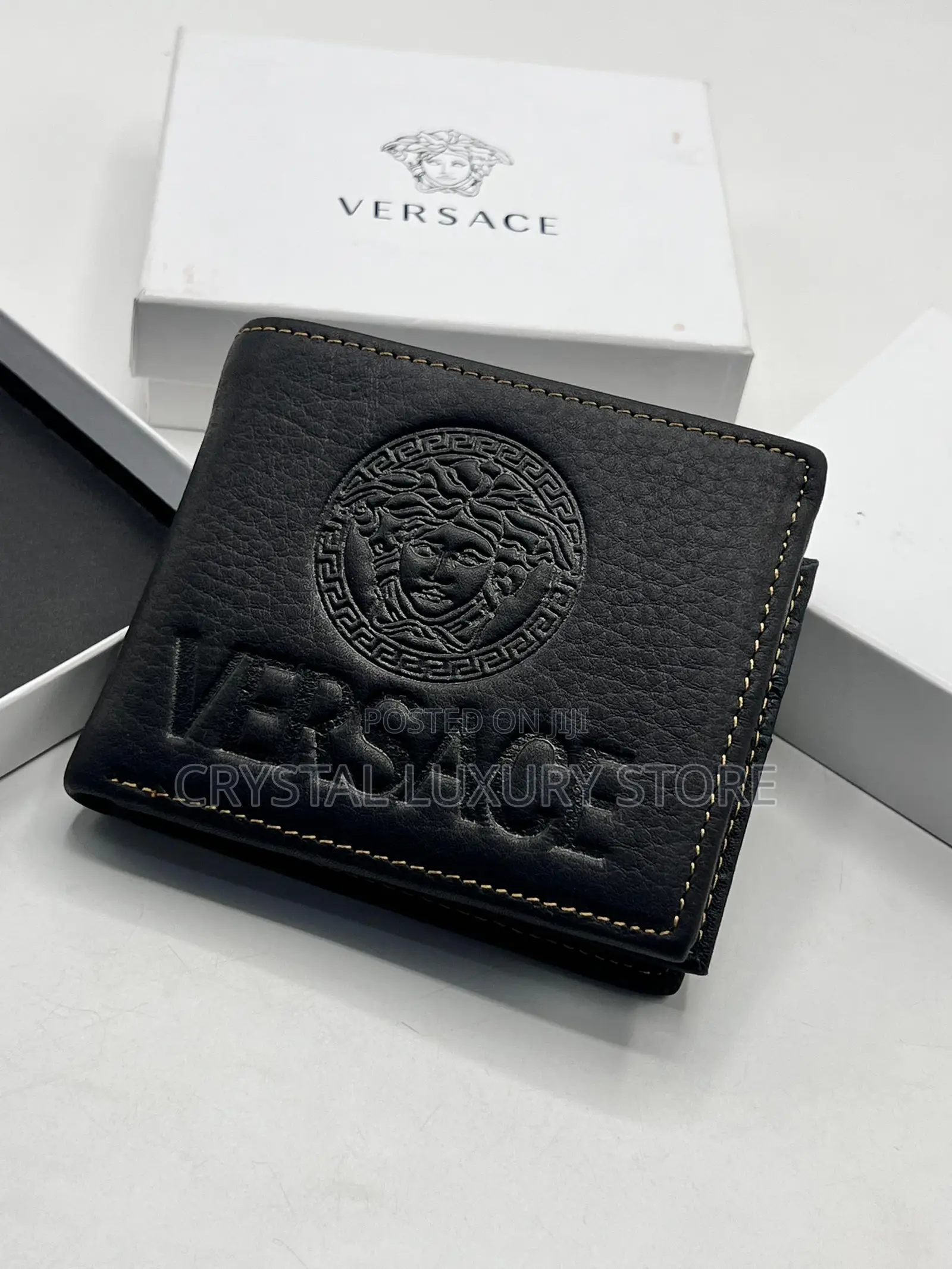 Versace Quality Luxury Men Genuine Leather Wallet